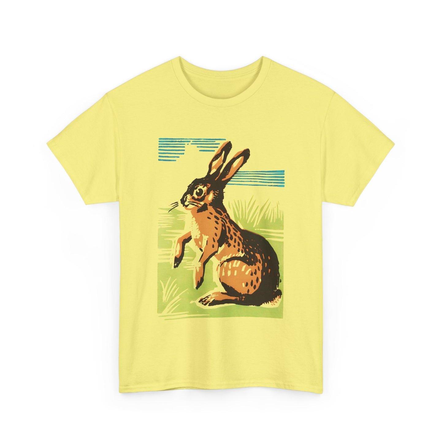 vintage czechoslovakian match box art bunny reproduction tshirt