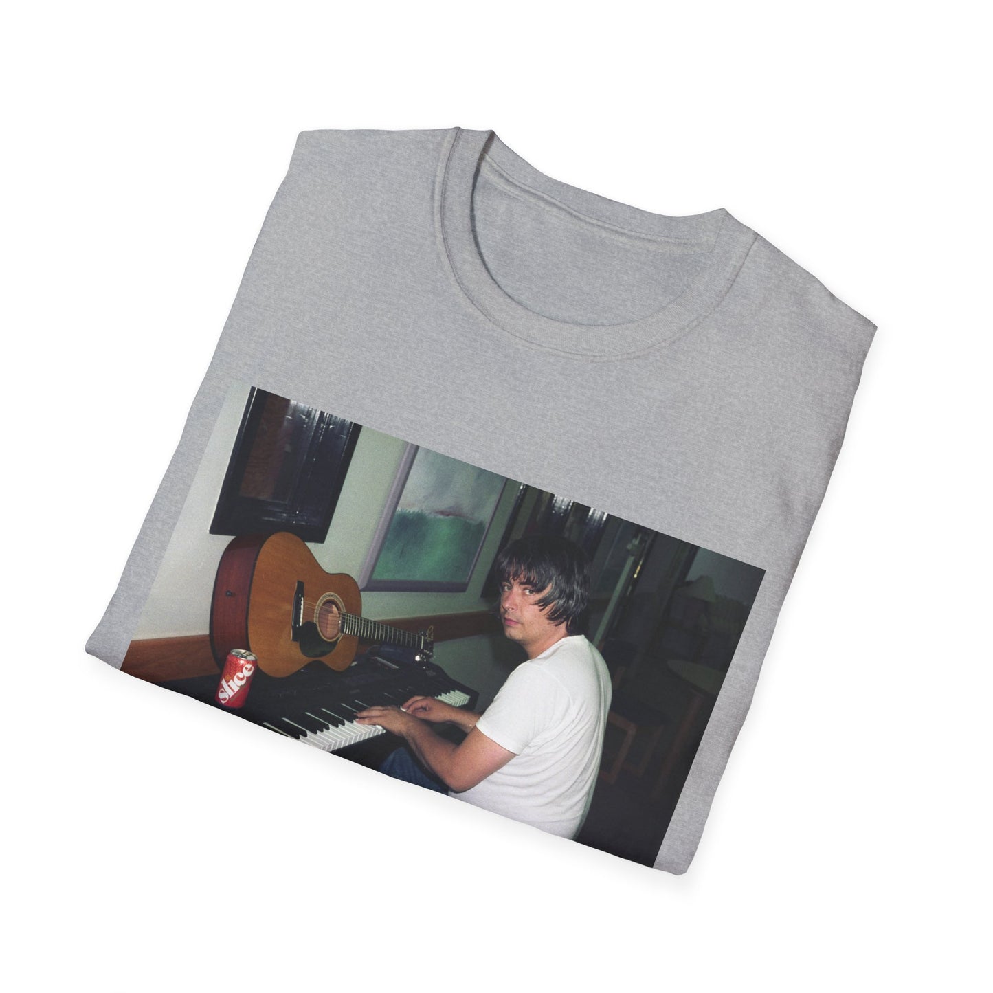 daniel johnston playing piano tshirt