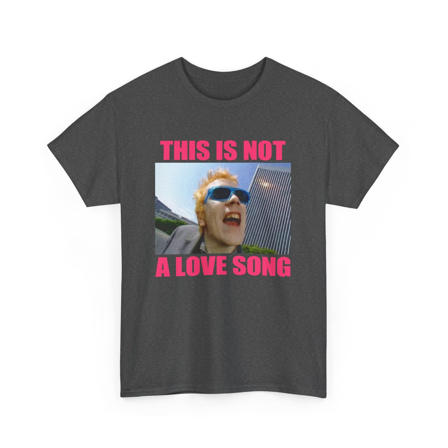 public image limited this is not a love song fan art pink letters tshirt