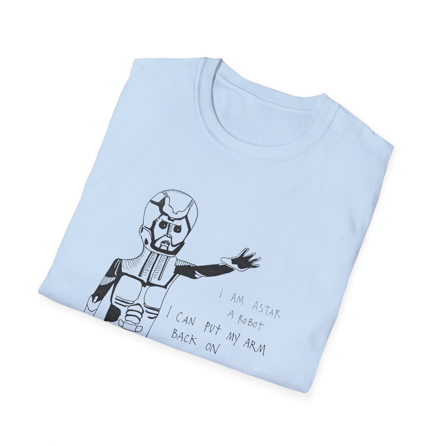 original drawing astar the robot 1980s canadian psa tshirt