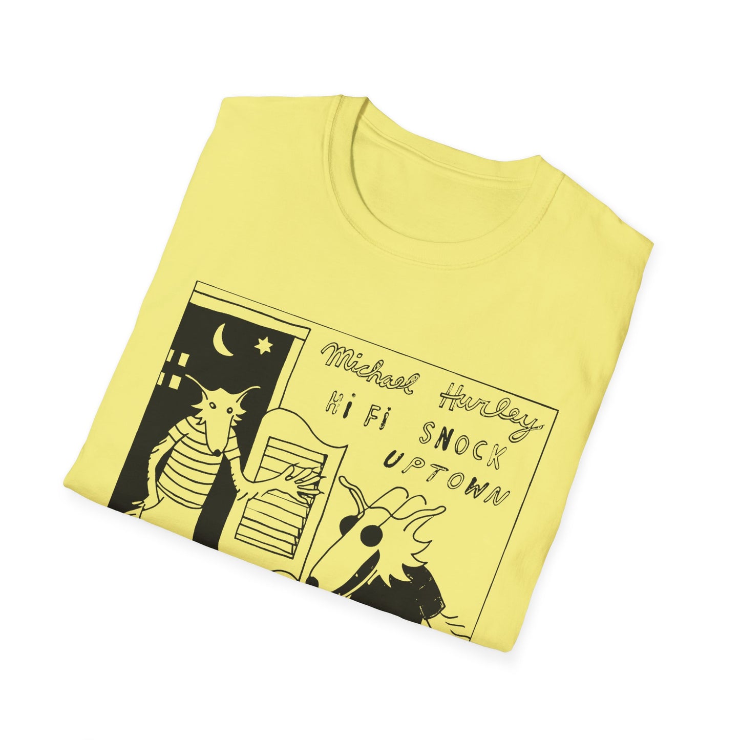 michael hurley 1972 hi fi snock uptown album in stencil tshirt