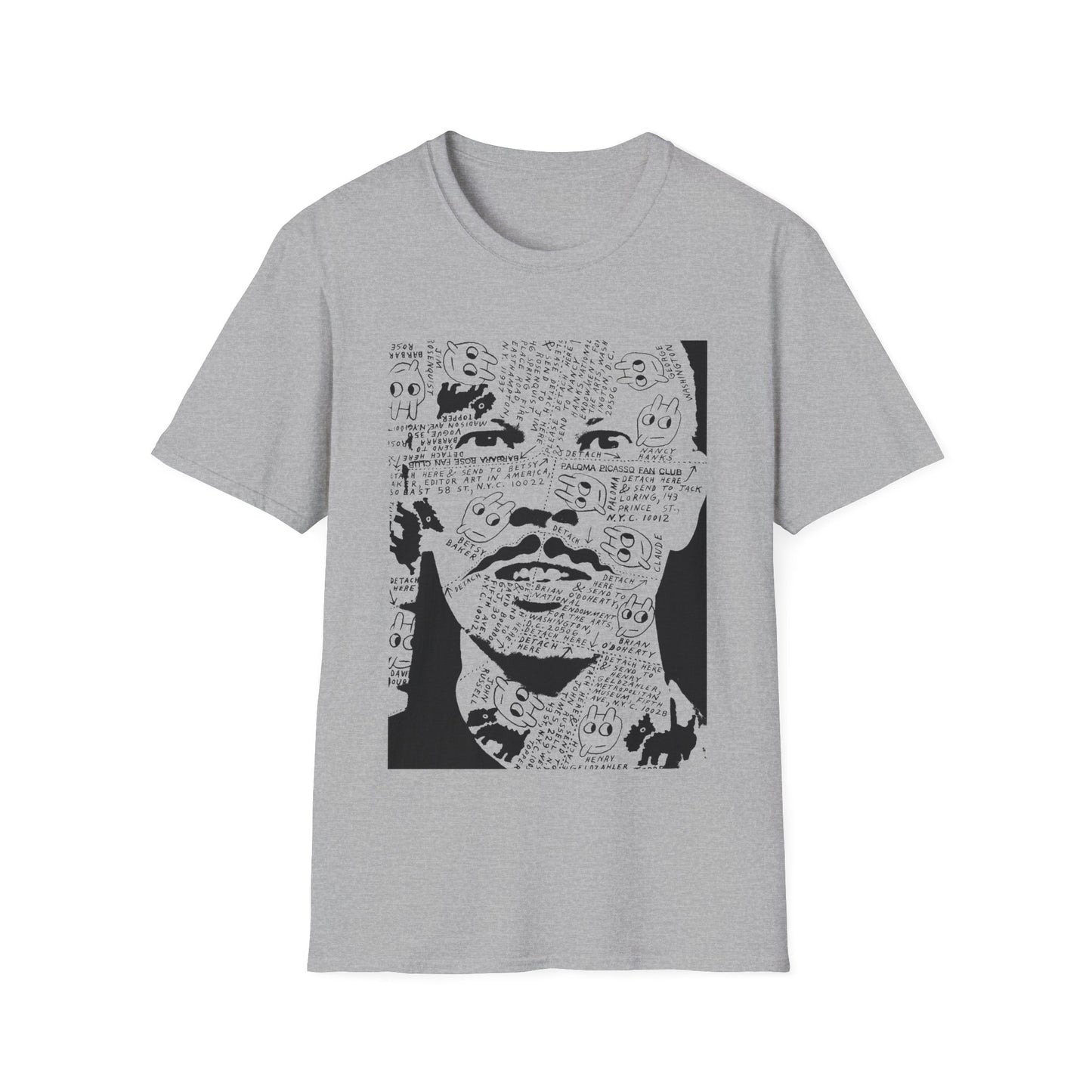 ray johnson's face tshirt