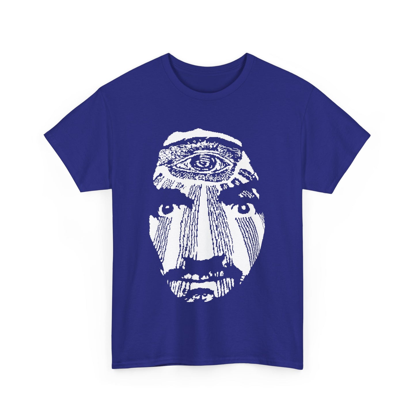 vintage charles manson knit pattern reproduction stretched warped graphic tshirt