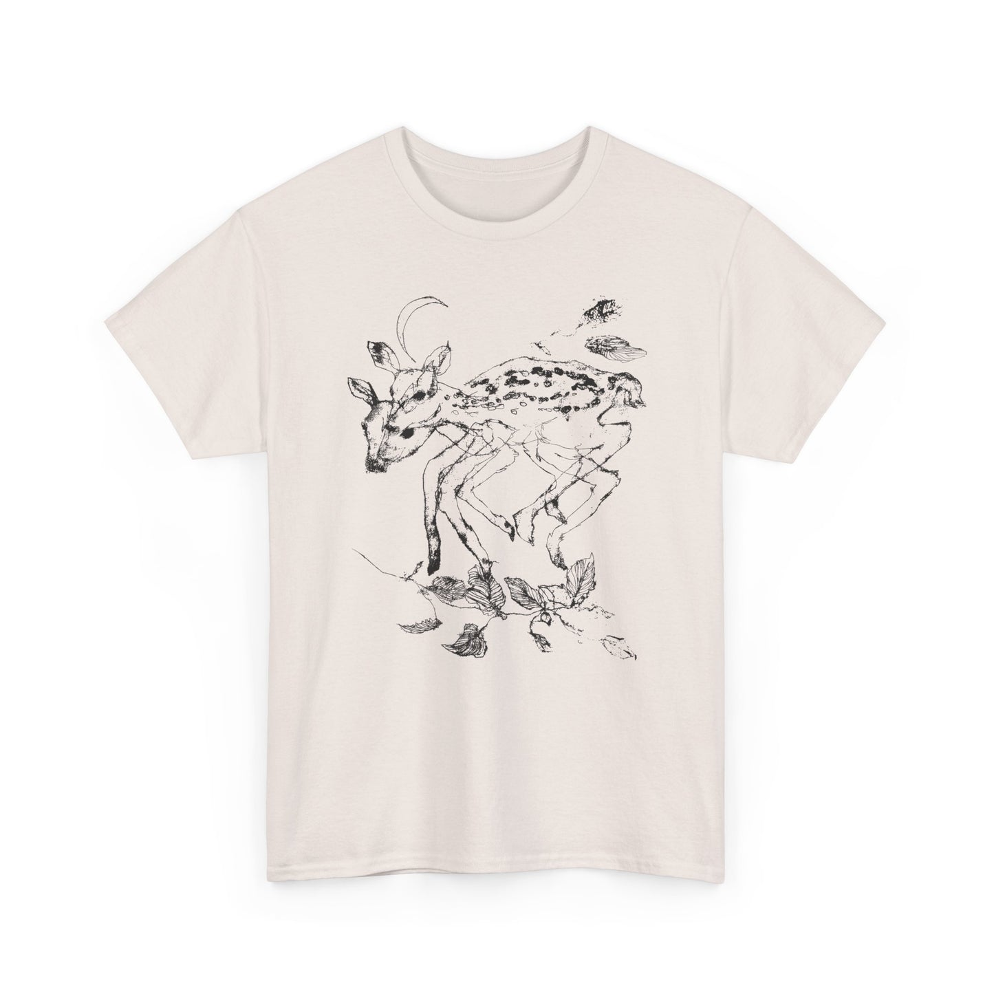 weird deer illustration custom edit tshirt