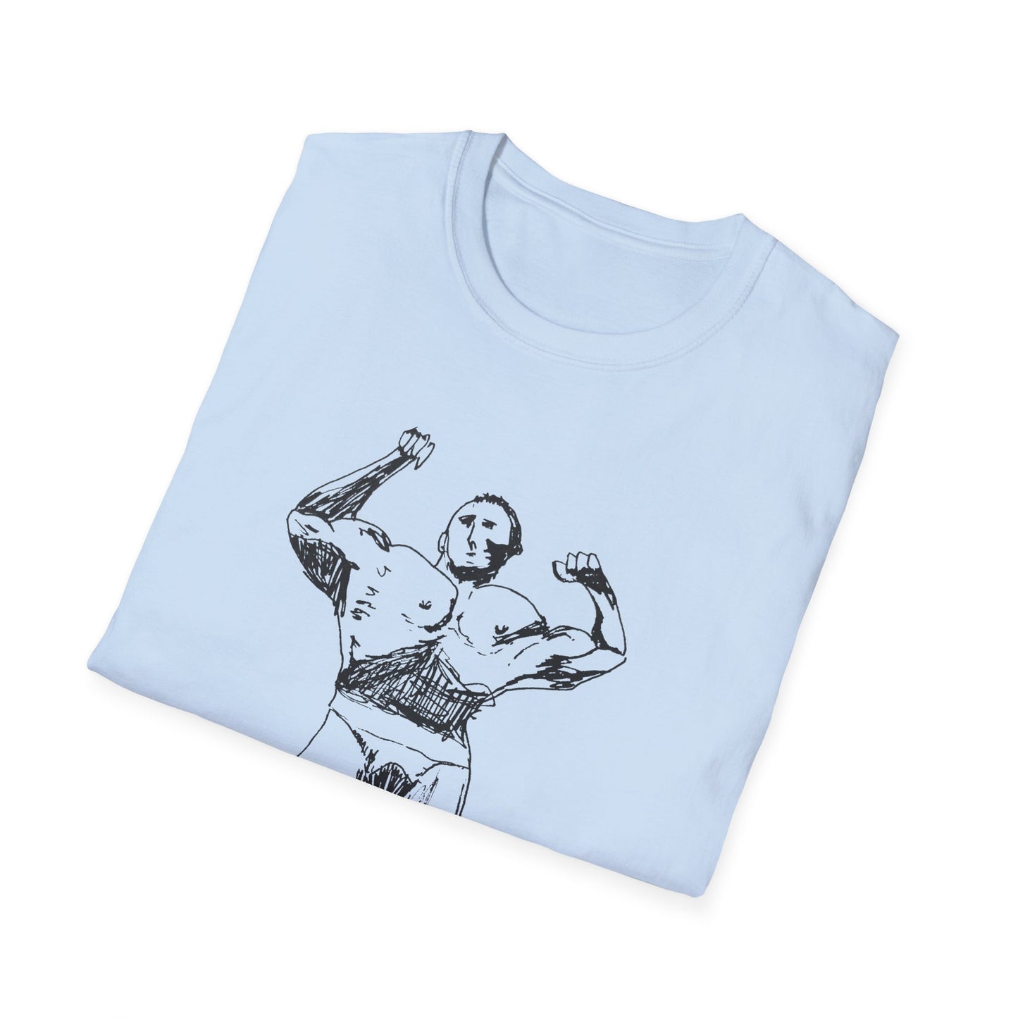 muscle man tshirt original drawing