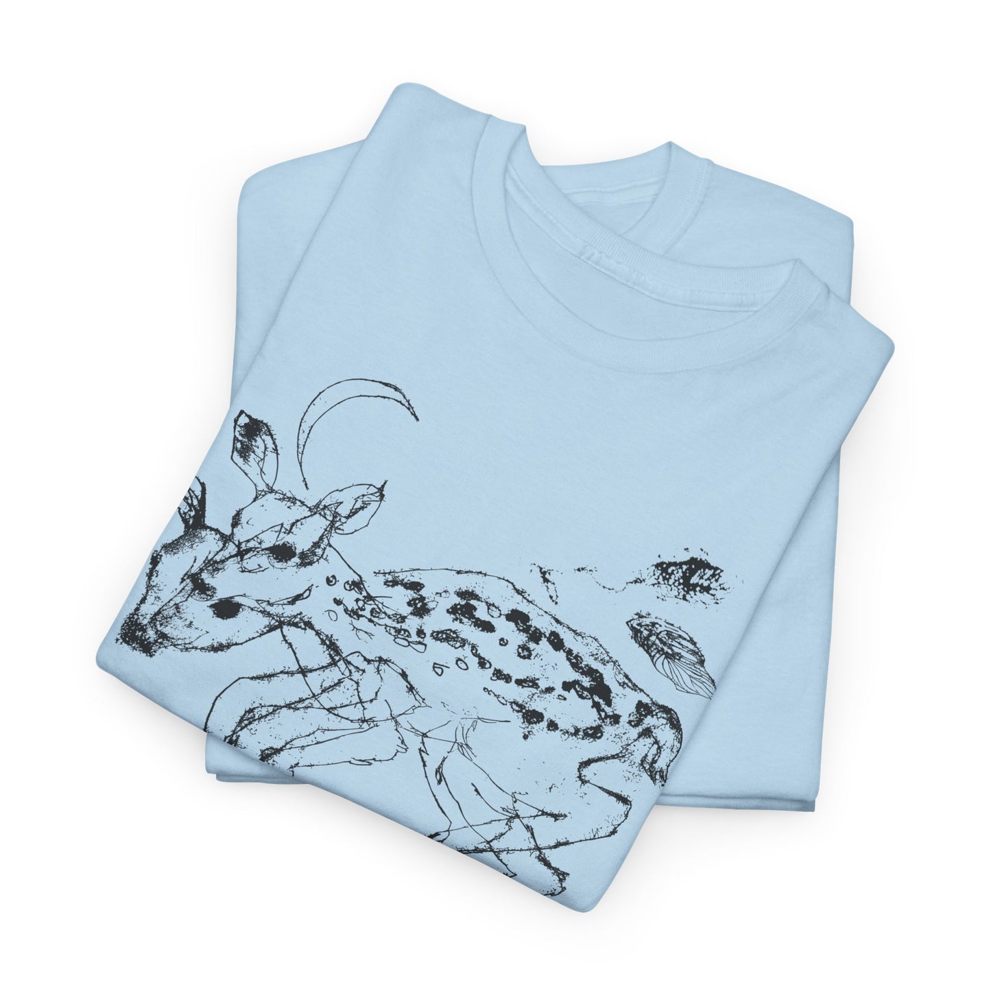 weird deer illustration custom edit tshirt