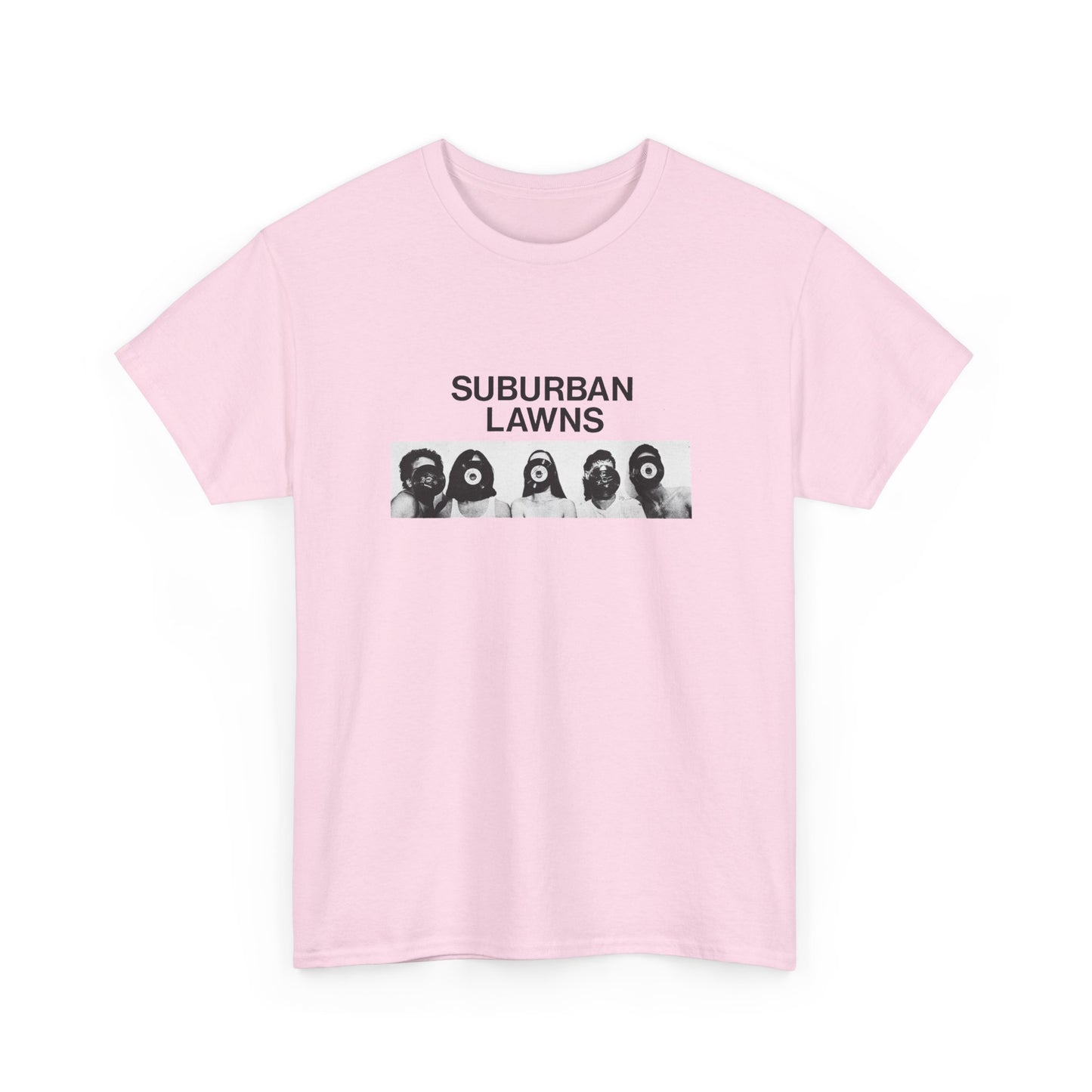 1970s california punk band suburban lawns photo tshirt