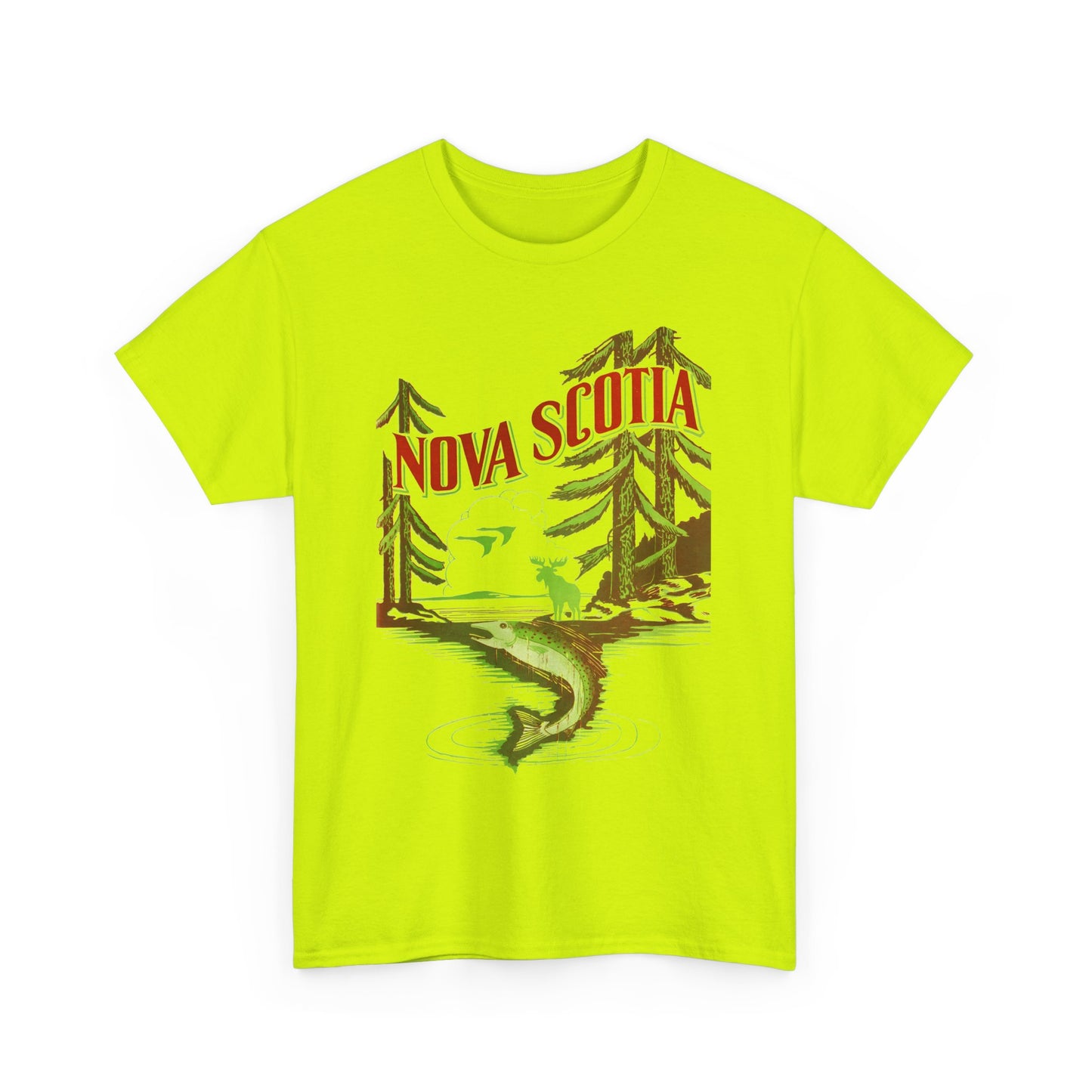 vintage tourism advertisement for nova scotia reproduction tshirt
