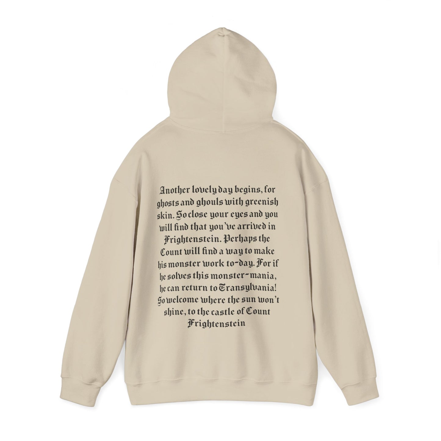the hilarious house of frightenstein vincent price opening monologue on a unisex heavy blend hooded sweatshirt