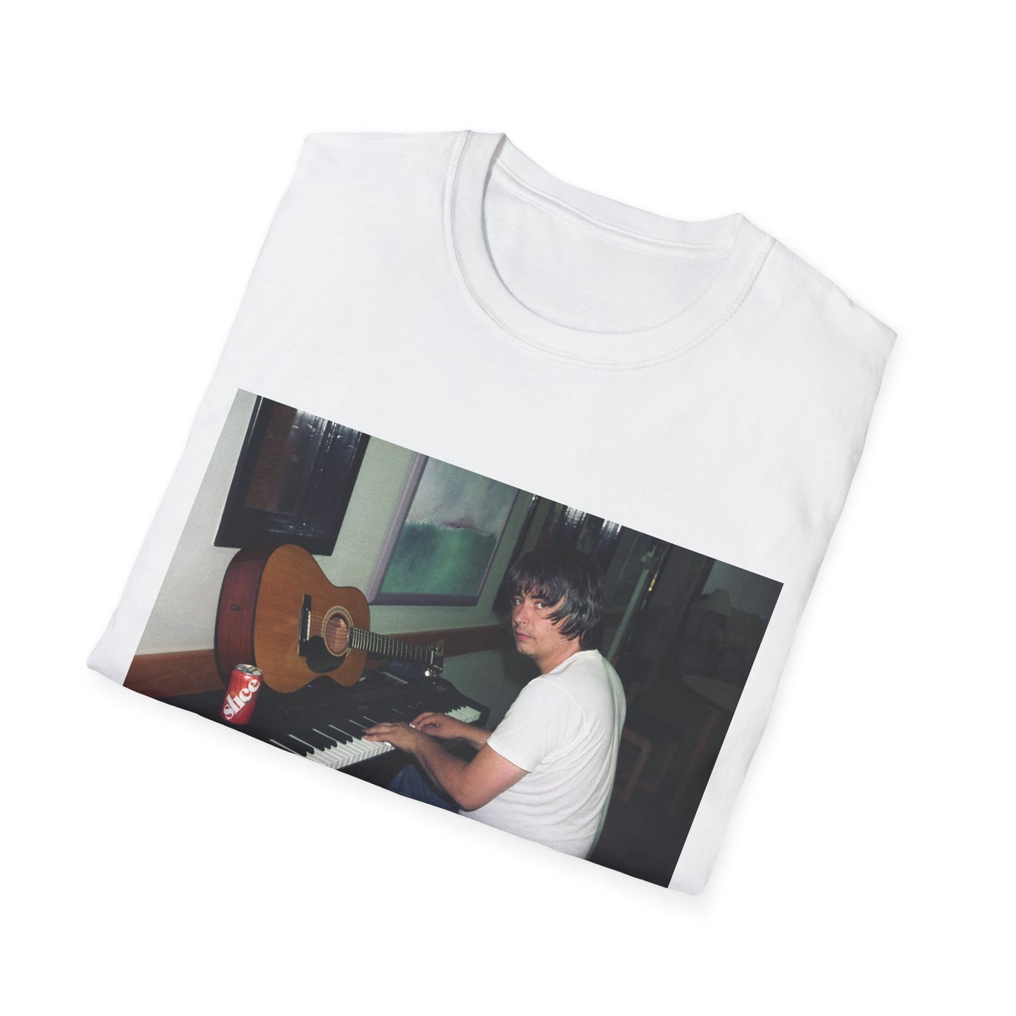 daniel johnston playing piano tshirt