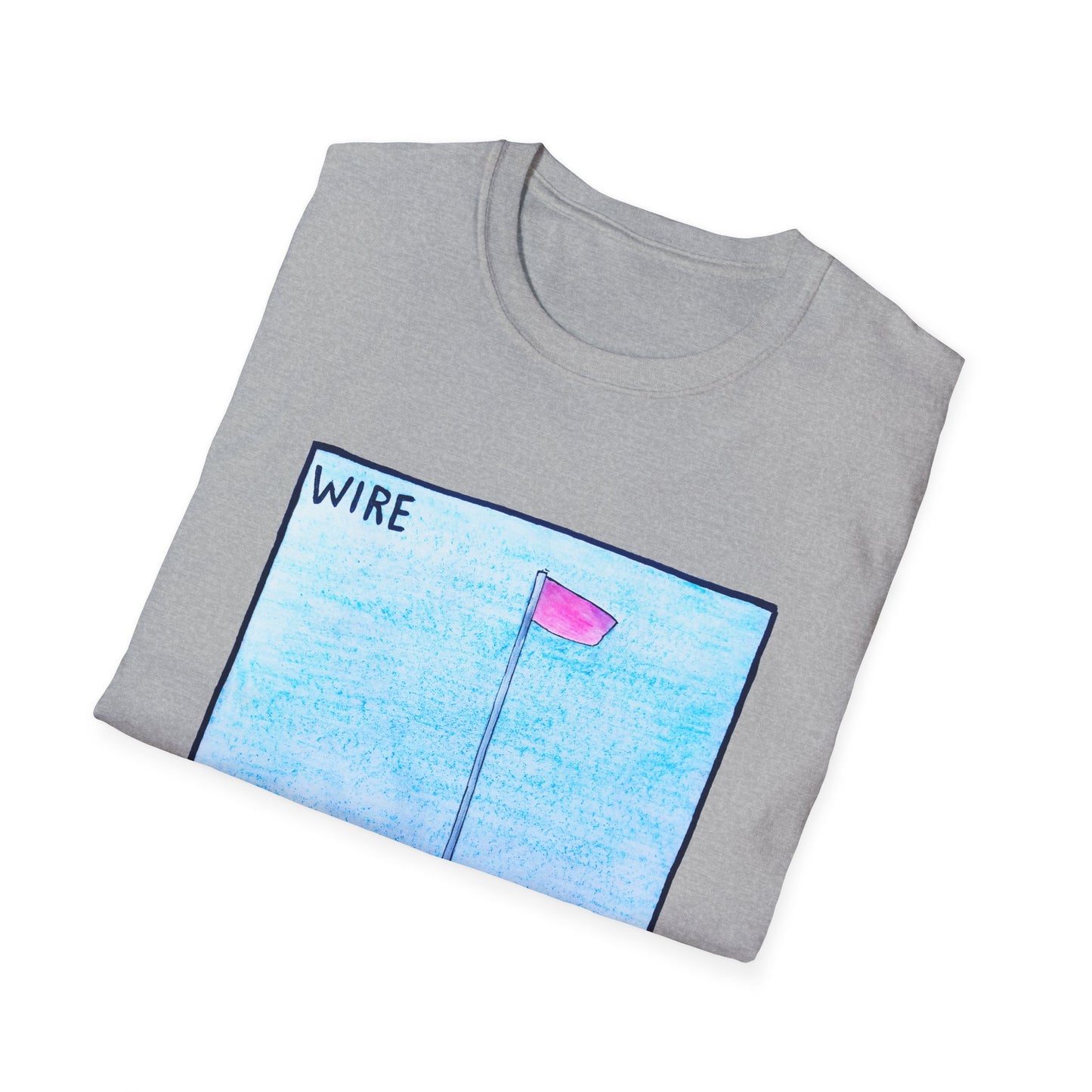 wire 1977 pink flag album cover homemade fan art tshirt