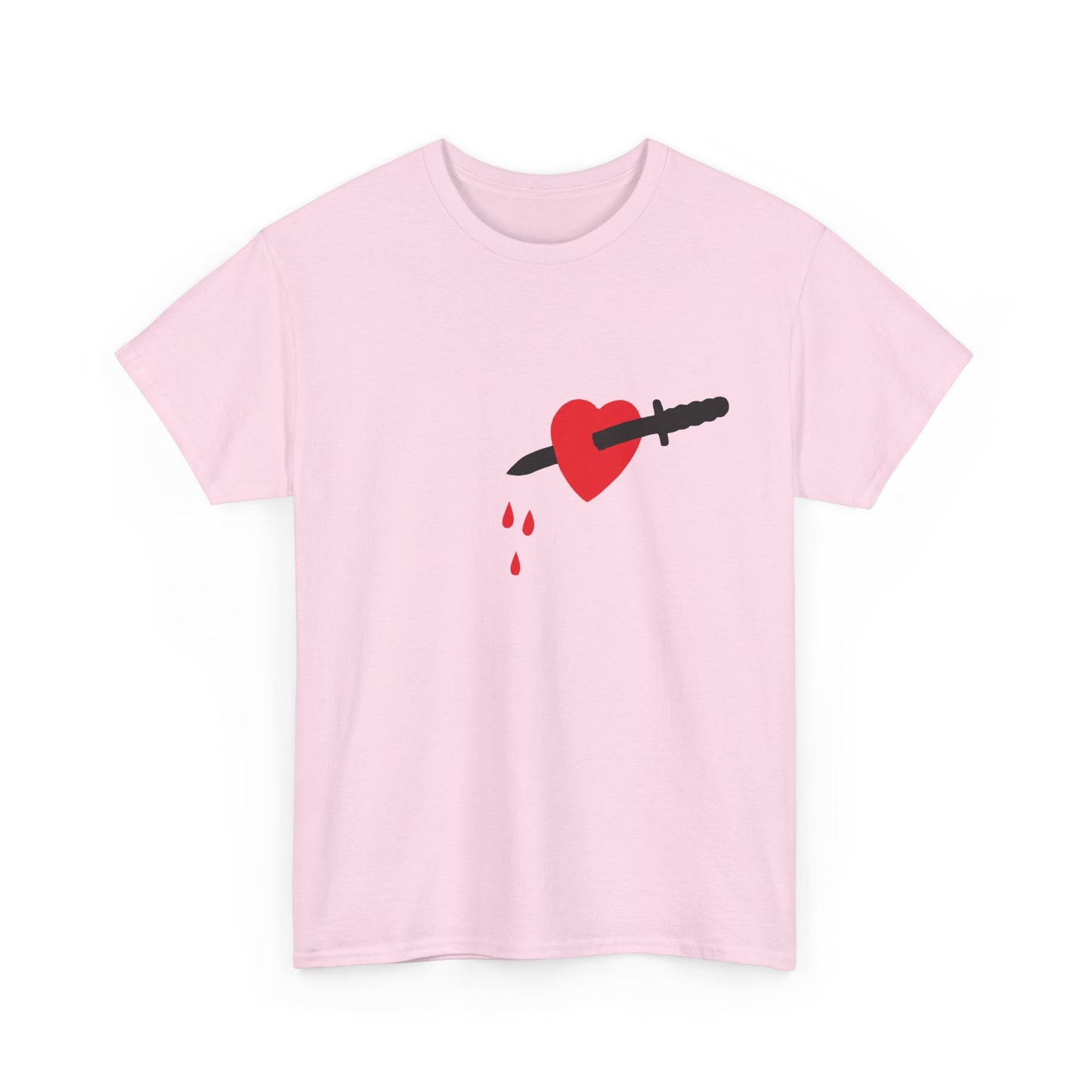 1970s vintage stabbed in the heart reproduction tshirt