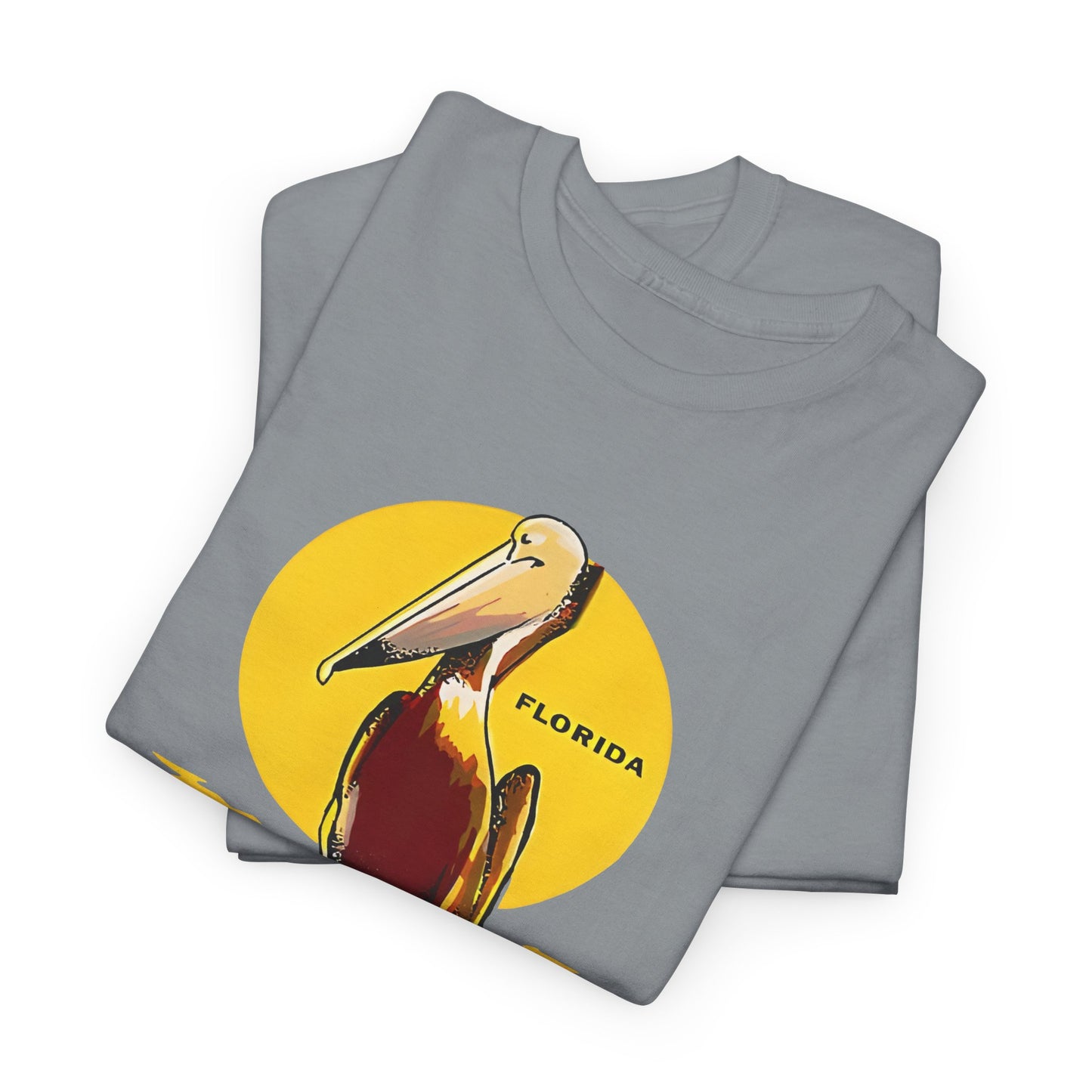 vintage florida pelican souvenir water decal reproduction tshirt