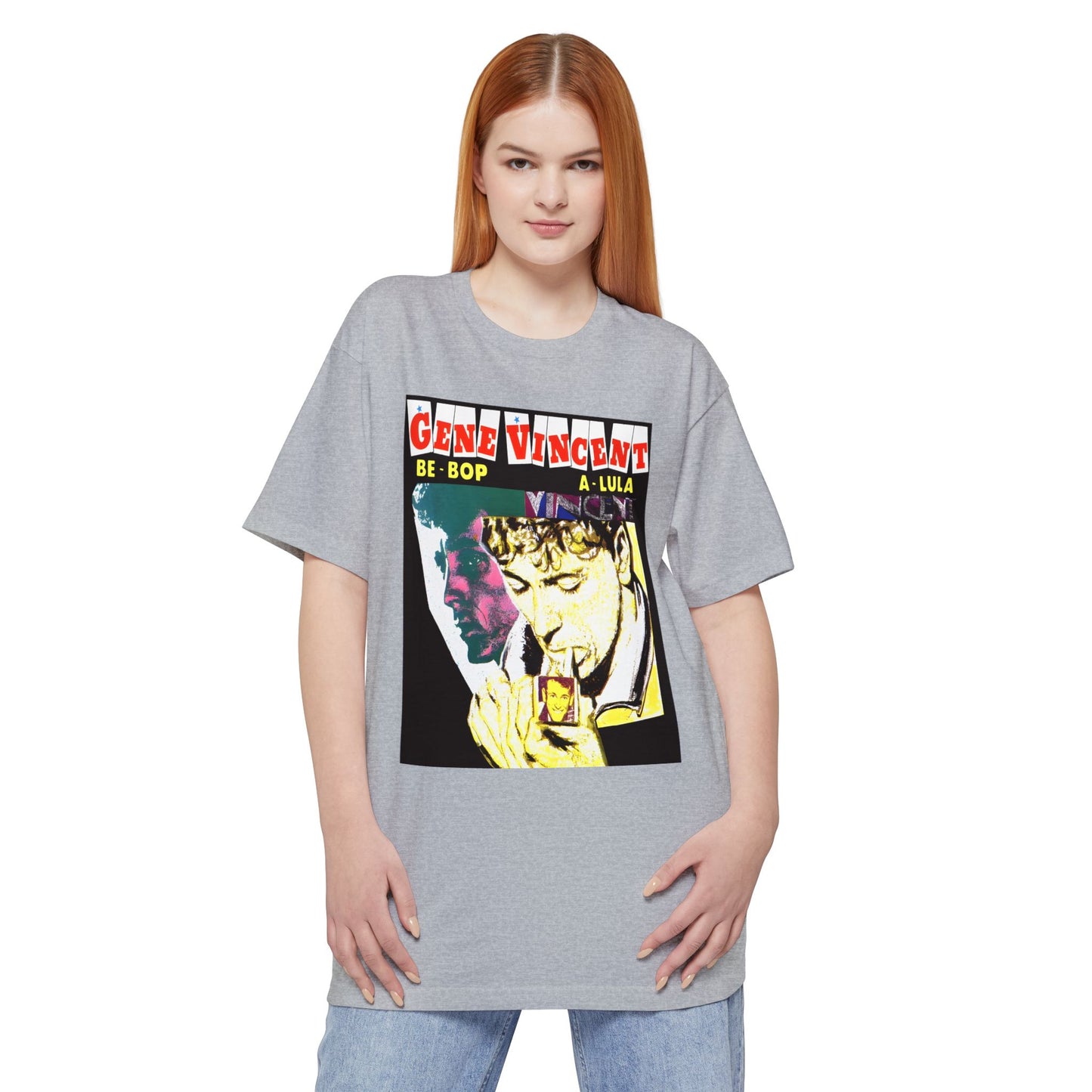 oversized gene vincent be bop a lula reproduction unisex tall beefy tshirt