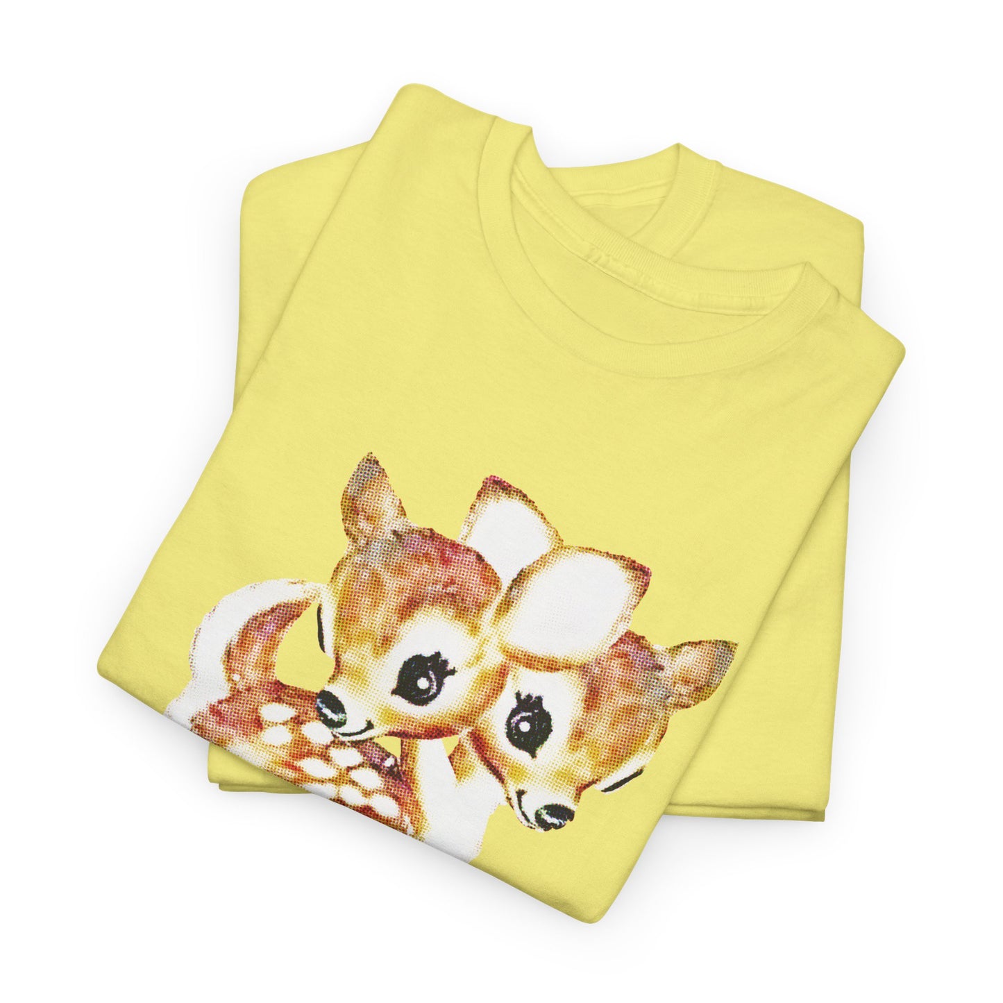 vintage cute baby deer double headed tshirt
