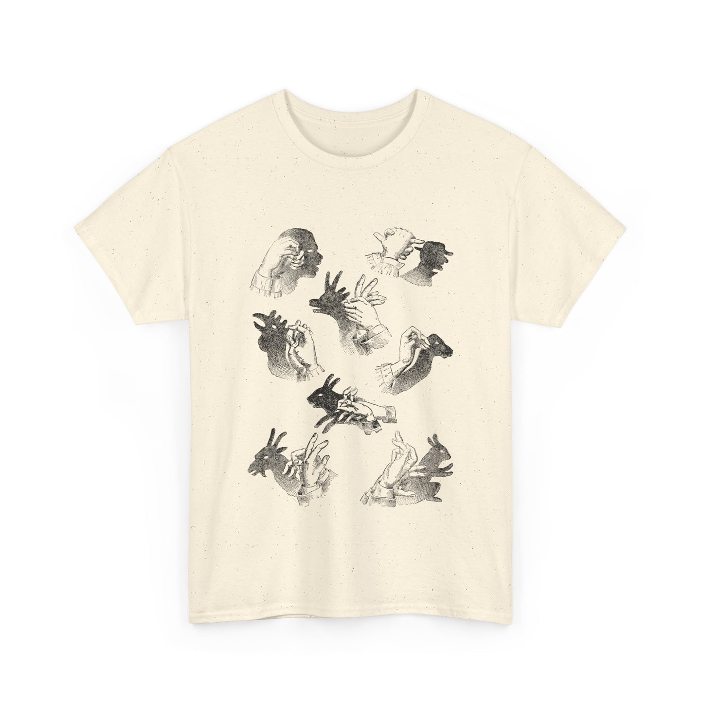 1883 hand shadows on the wall illustration from popular scientific recreations book tshirt