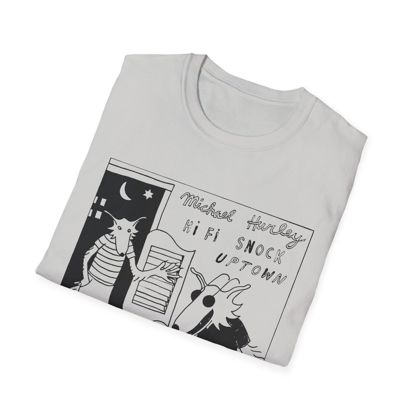 michael hurley 1972 hi fi snock uptown album in stencil tshirt