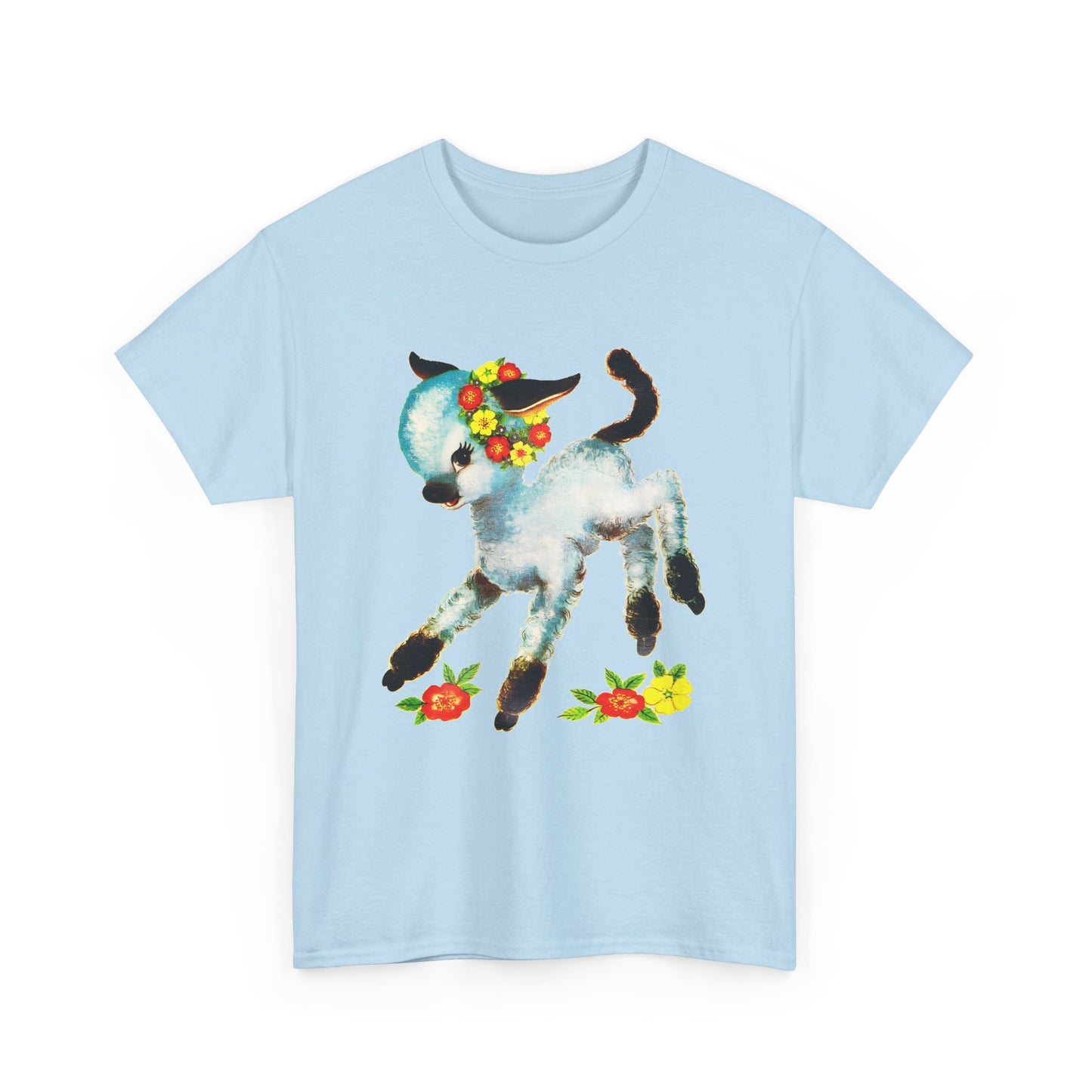 vintage cute baby sheep reproduction tshirt