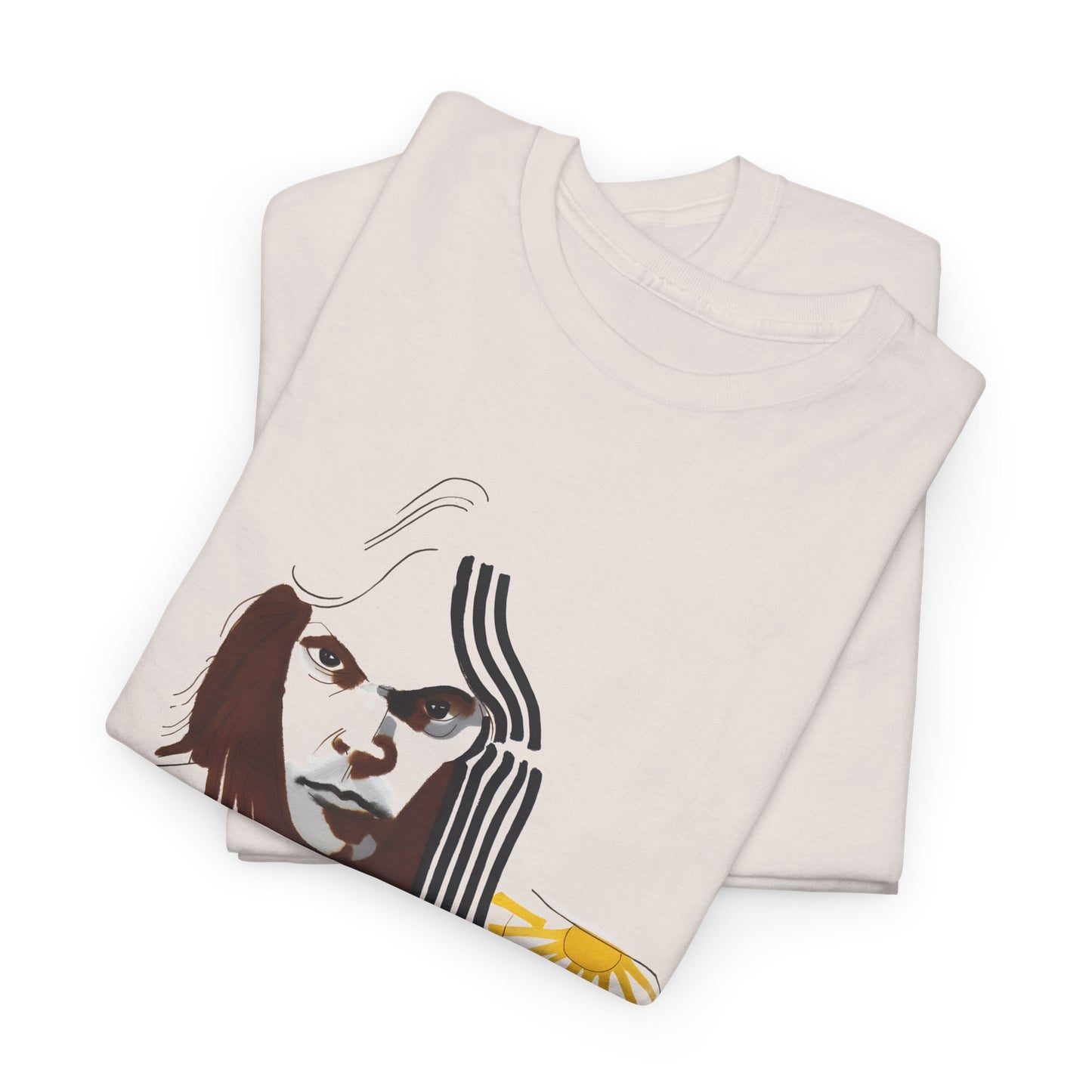 neil young portrait by joni mitchell reproduction tshirt