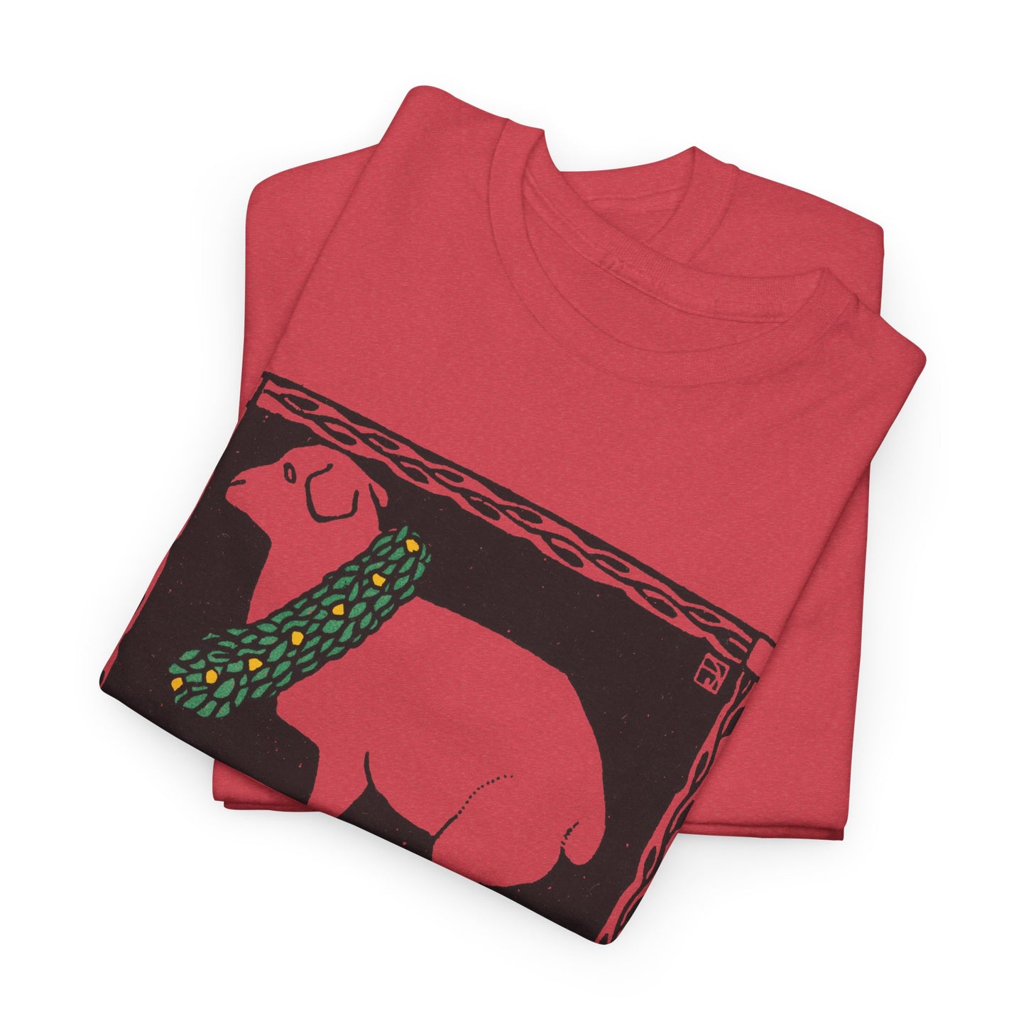 1909 josef von diveky happy easter (frohe ostern) color lithograph lamb reproduction tshirt