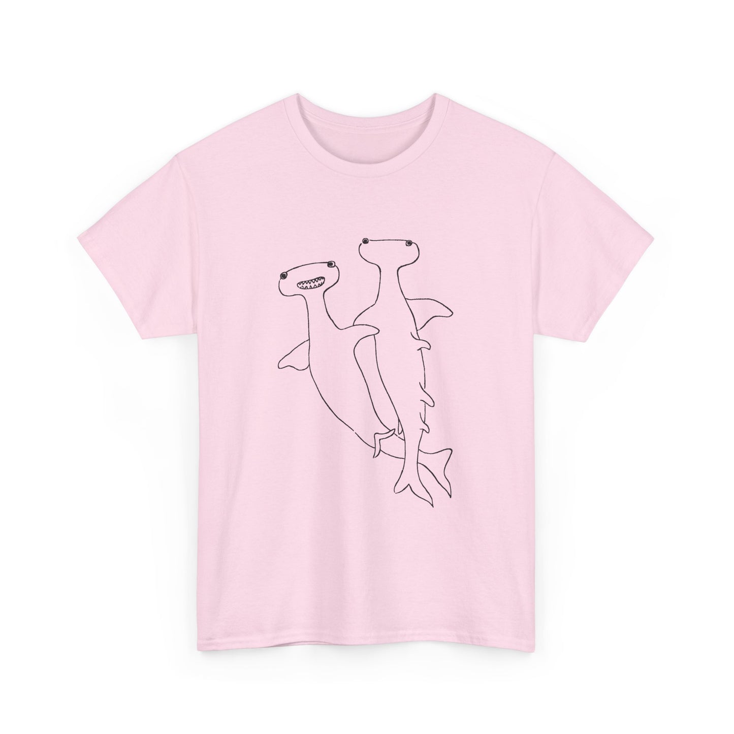 1735 a pair of hammerhead sharks edo period japanese illustration reproduction tshirt