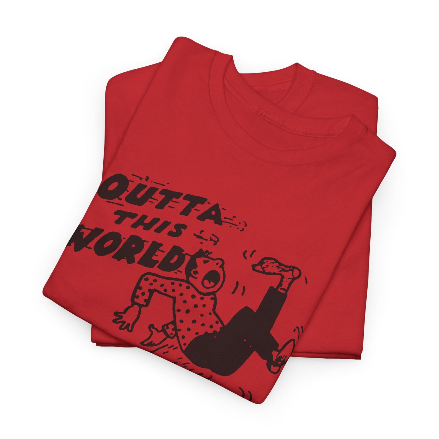 mid century burlesque advertising image outta this world tshirt