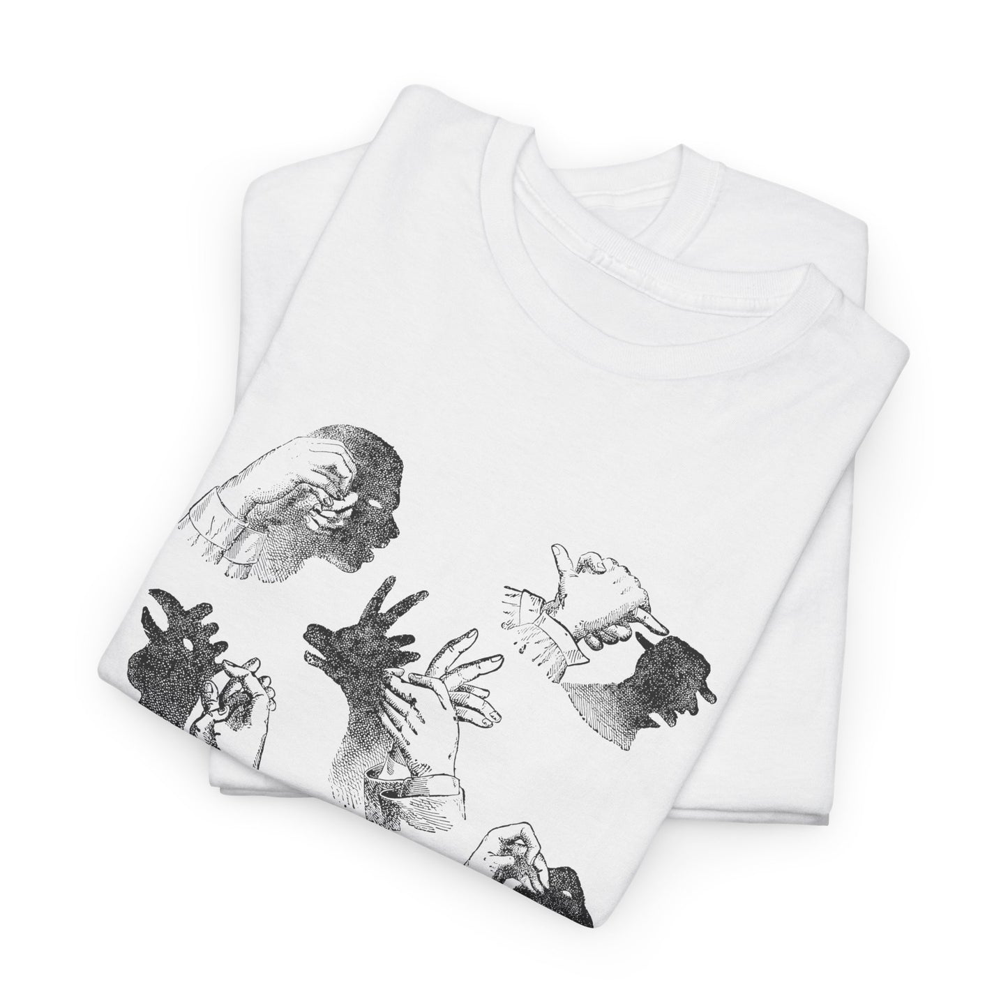1883 hand shadows on the wall illustration from popular scientific recreations book tshirt