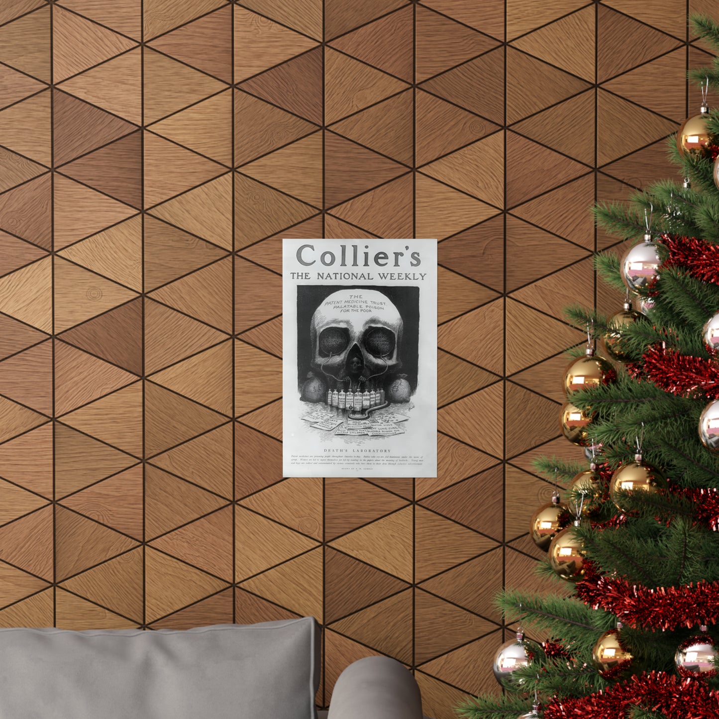 1905 illustration in collier's, the national weekly by e. w. kimble "death's laboratory" reproduction matte vertical poster whatmart