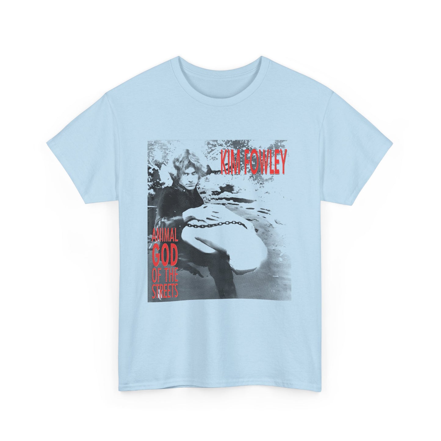 1974 animal god of the streets by kim fowley album cover stretched tshirt