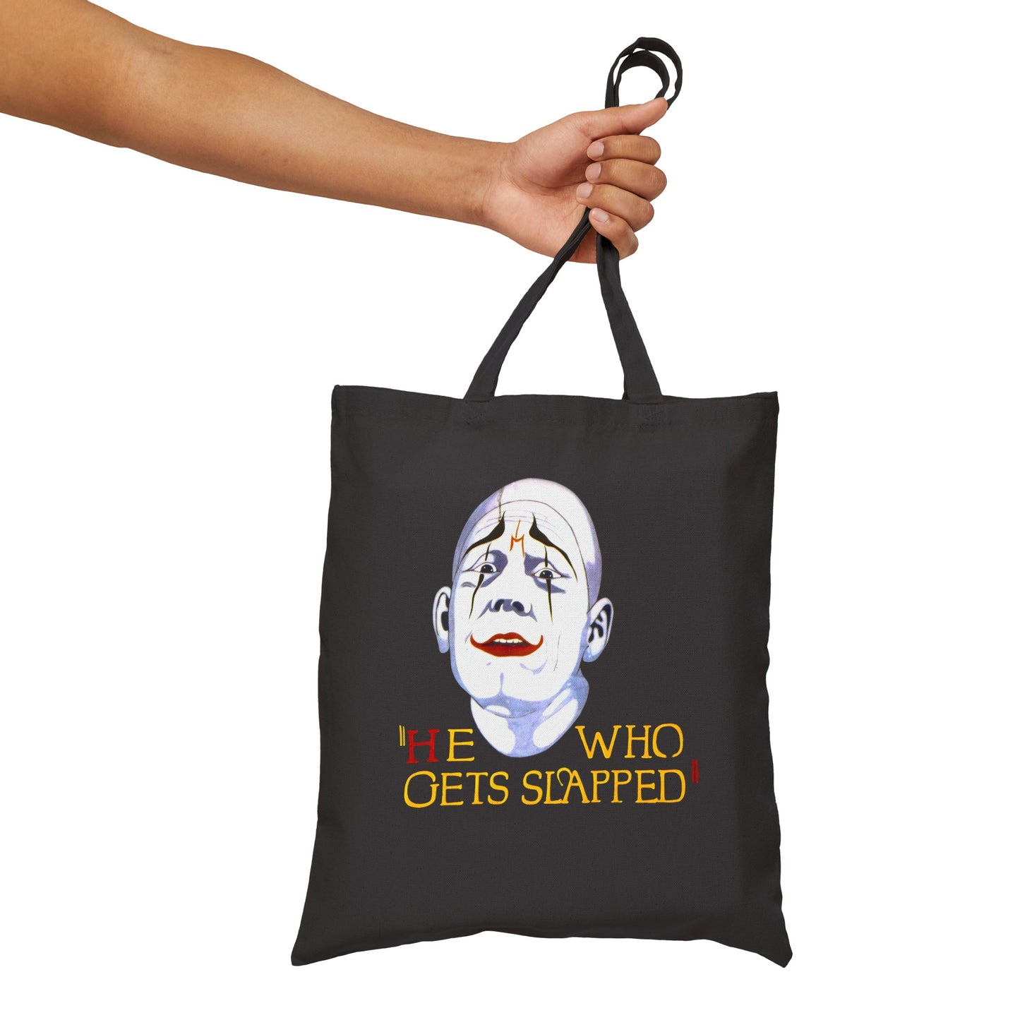 1924 lon chaney movie "he who gets slapped" cotton canvas tote bag whatmart