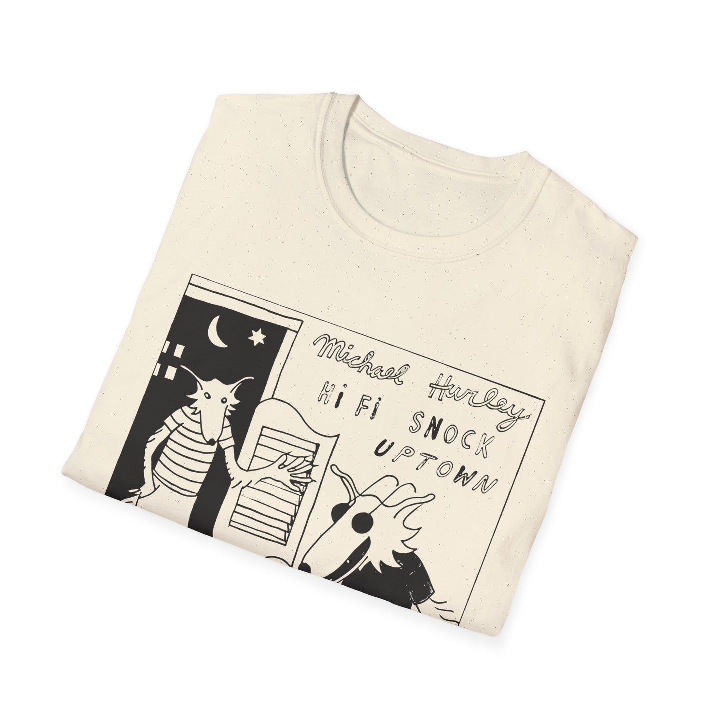 michael hurley 1972 hi fi snock uptown album in stencil tshirt