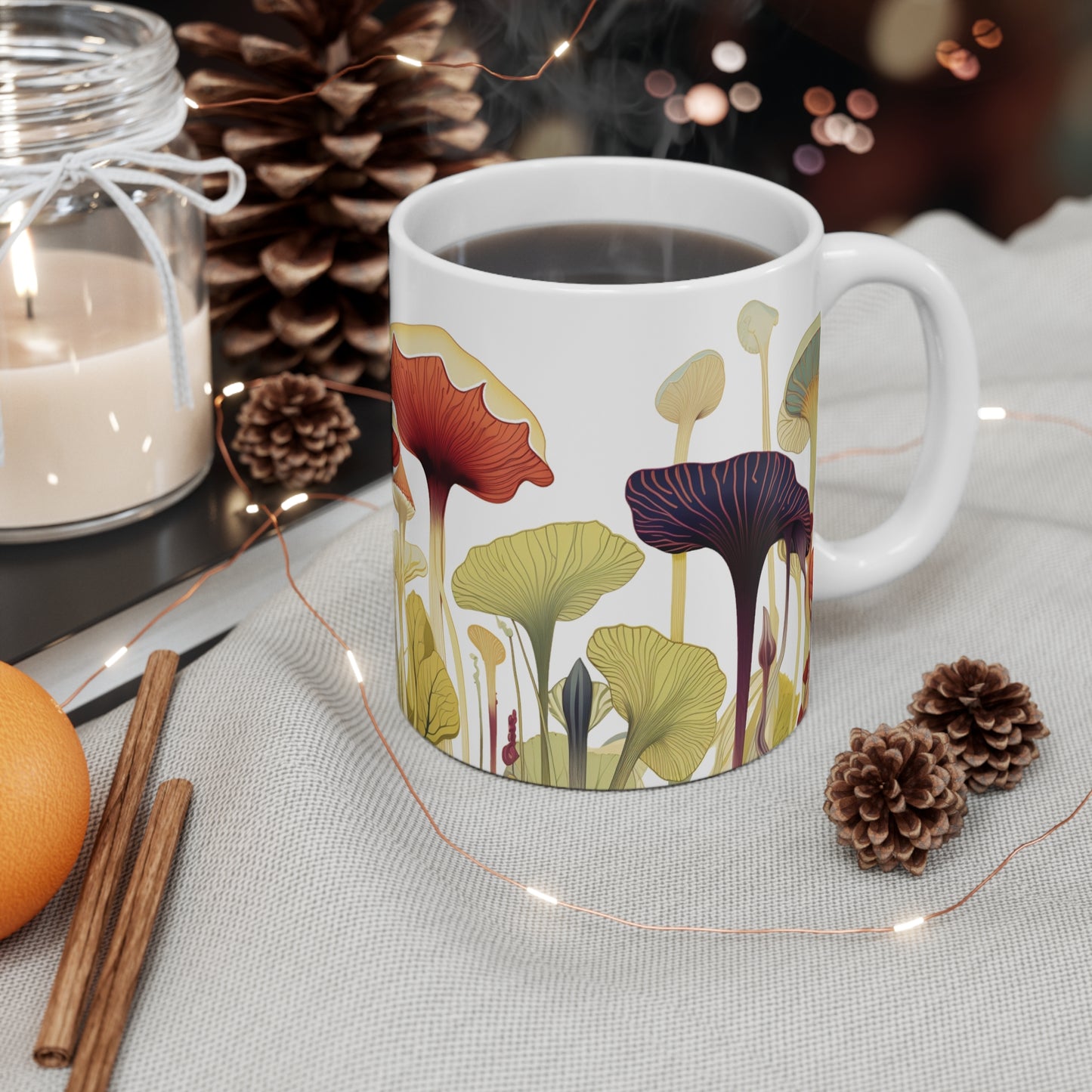 1970's wallpaper pattern style cool variety of corpse flowers coffee mug whatmart