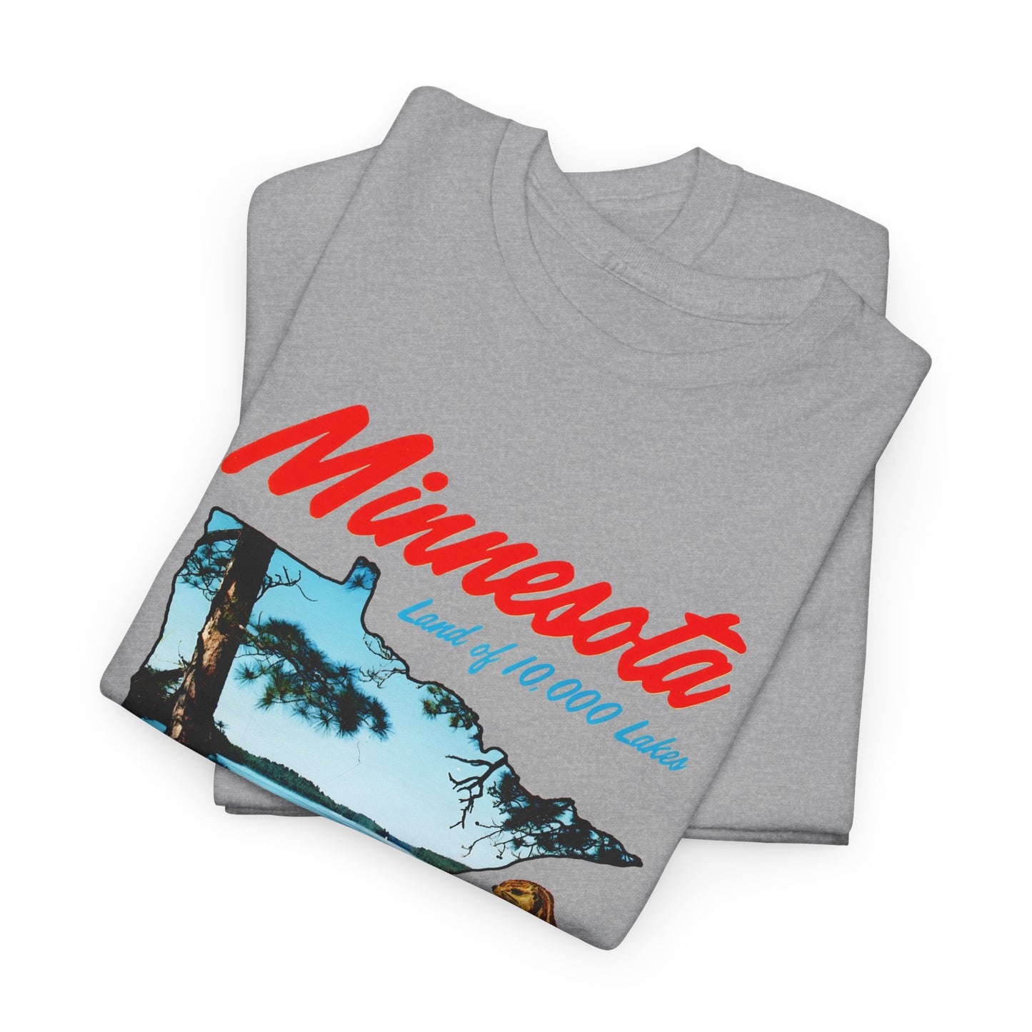 vintage postcard minnesota land of 10 000 lakes reproduction tshirt