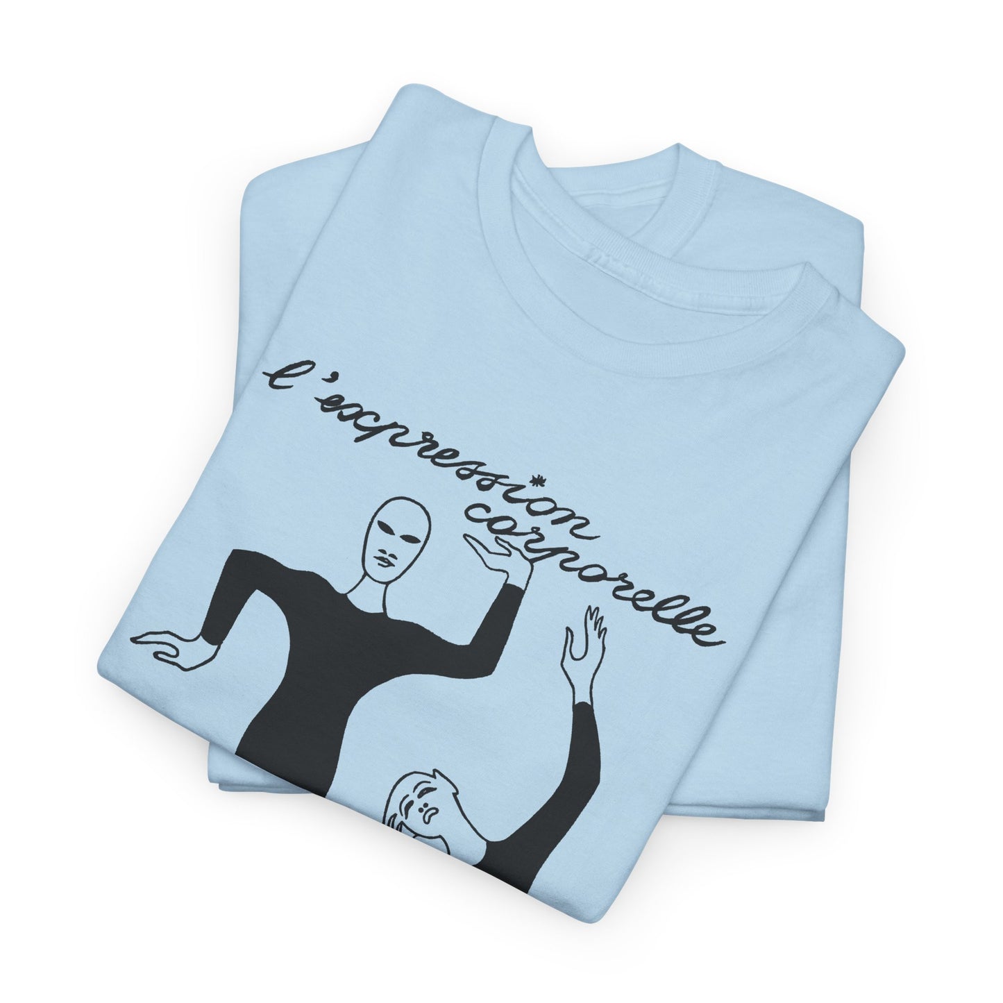 1968 french illustration of mimes from initiation au mime reproduction tshirt