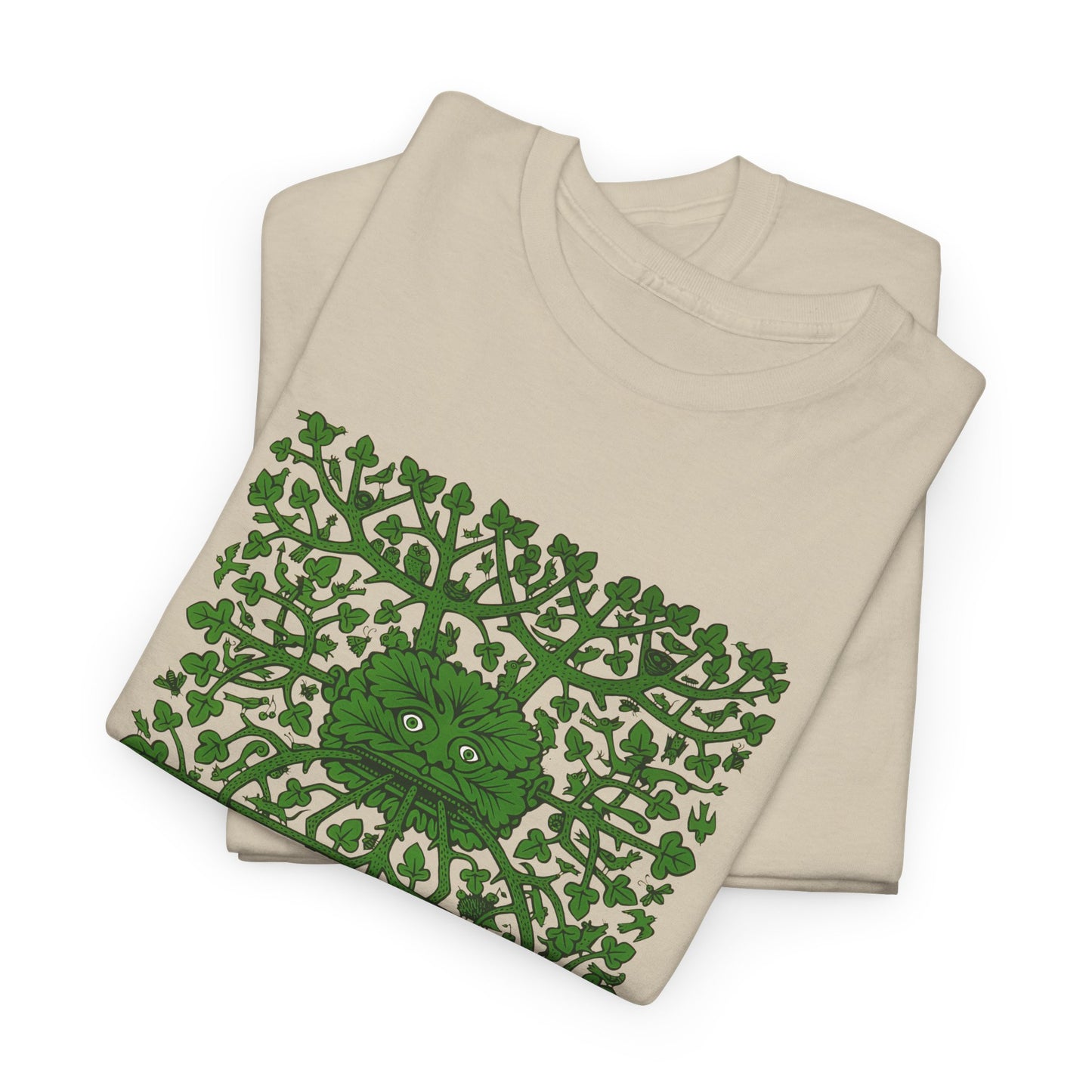 unknown date the green man by fritz eichenberg wood engraving reproduction tshirt