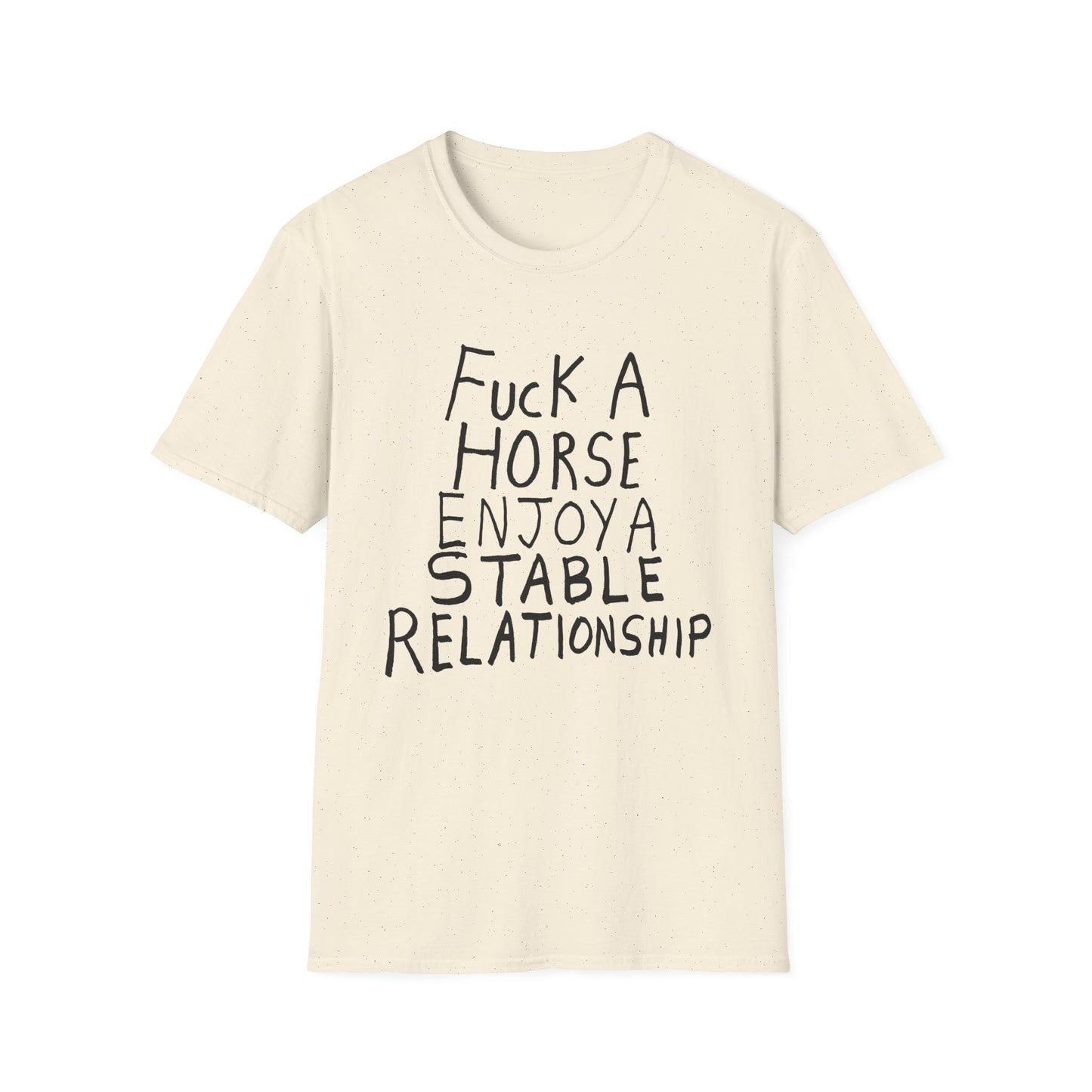 fuck a horse enjoy a stable relationship hand drawn tshirt