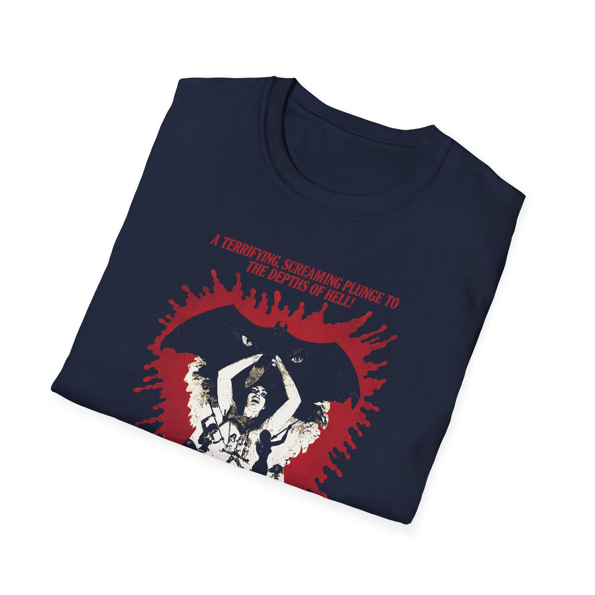 1973 b movie blood orgy of the she devils tshirt