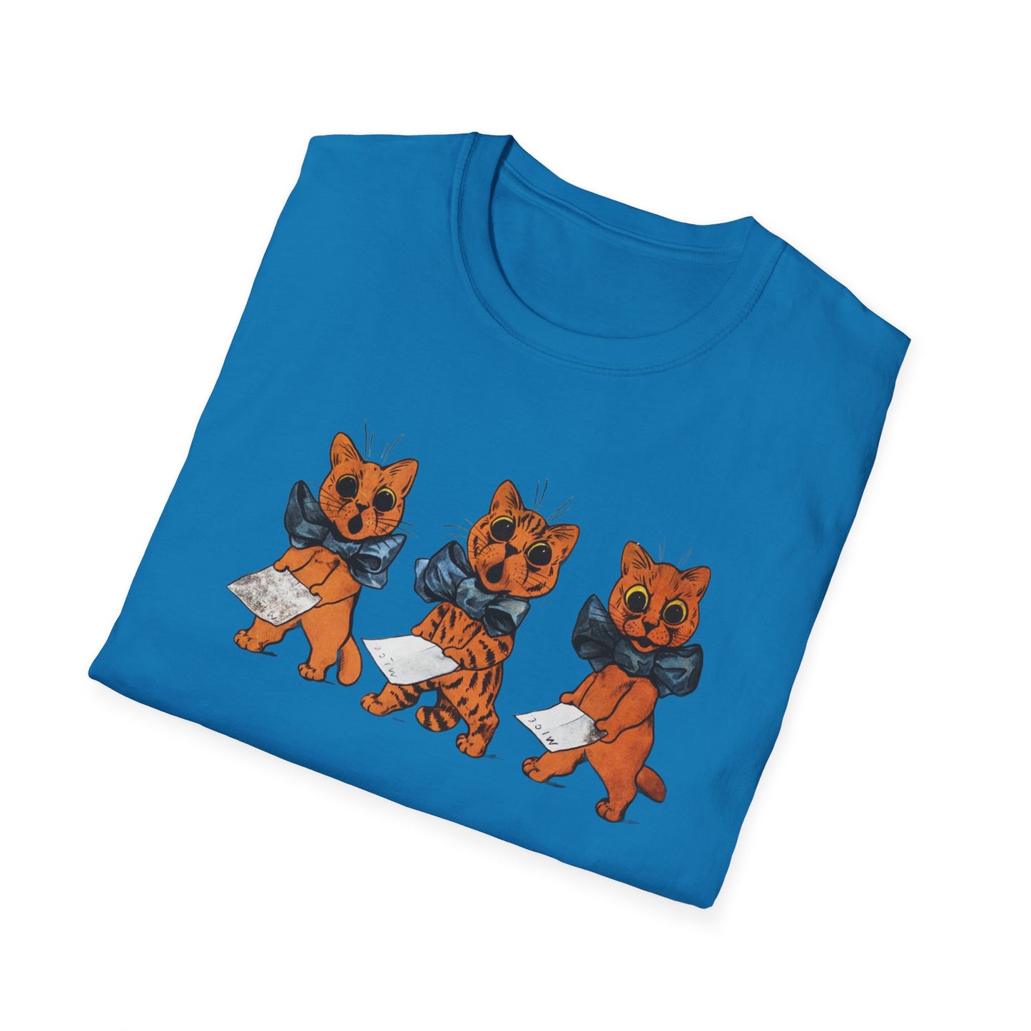 louis wain famous tenors colored lithograph reproduction tshirt