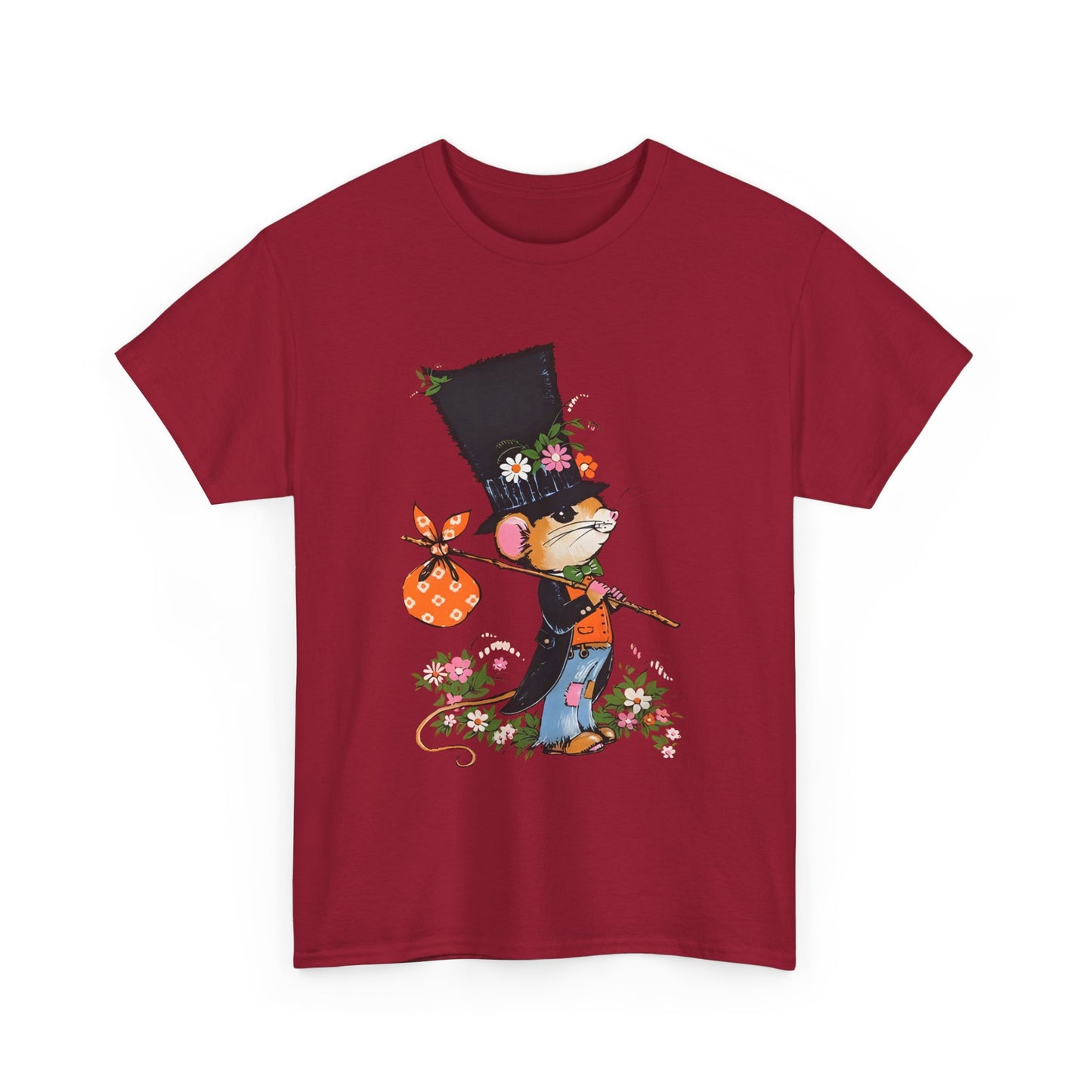 1970s vintage graphic novelty hobo mouse reproduction tshirt