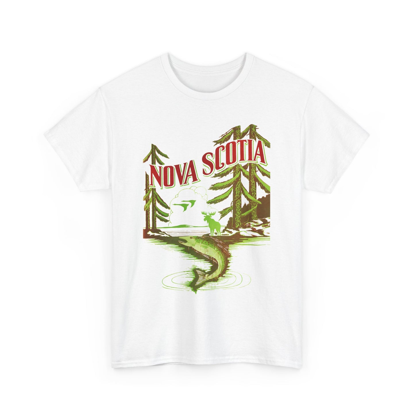 vintage tourism advertisement for nova scotia reproduction tshirt