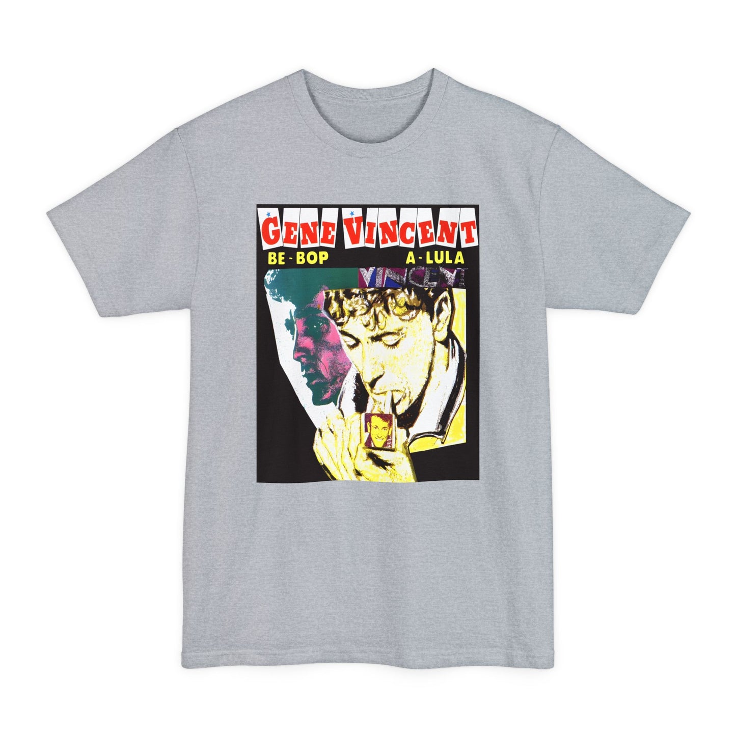 oversized gene vincent be bop a lula reproduction unisex tall beefy tshirt