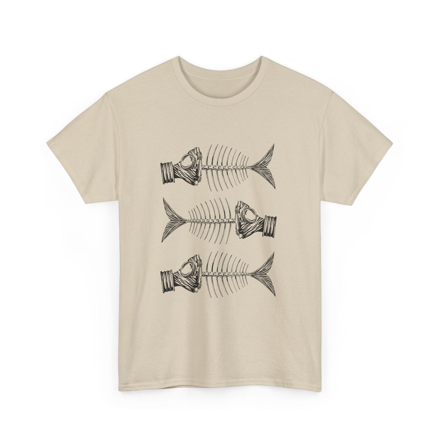 jacek rupinski polish skeletal fish with gas masks tshirt