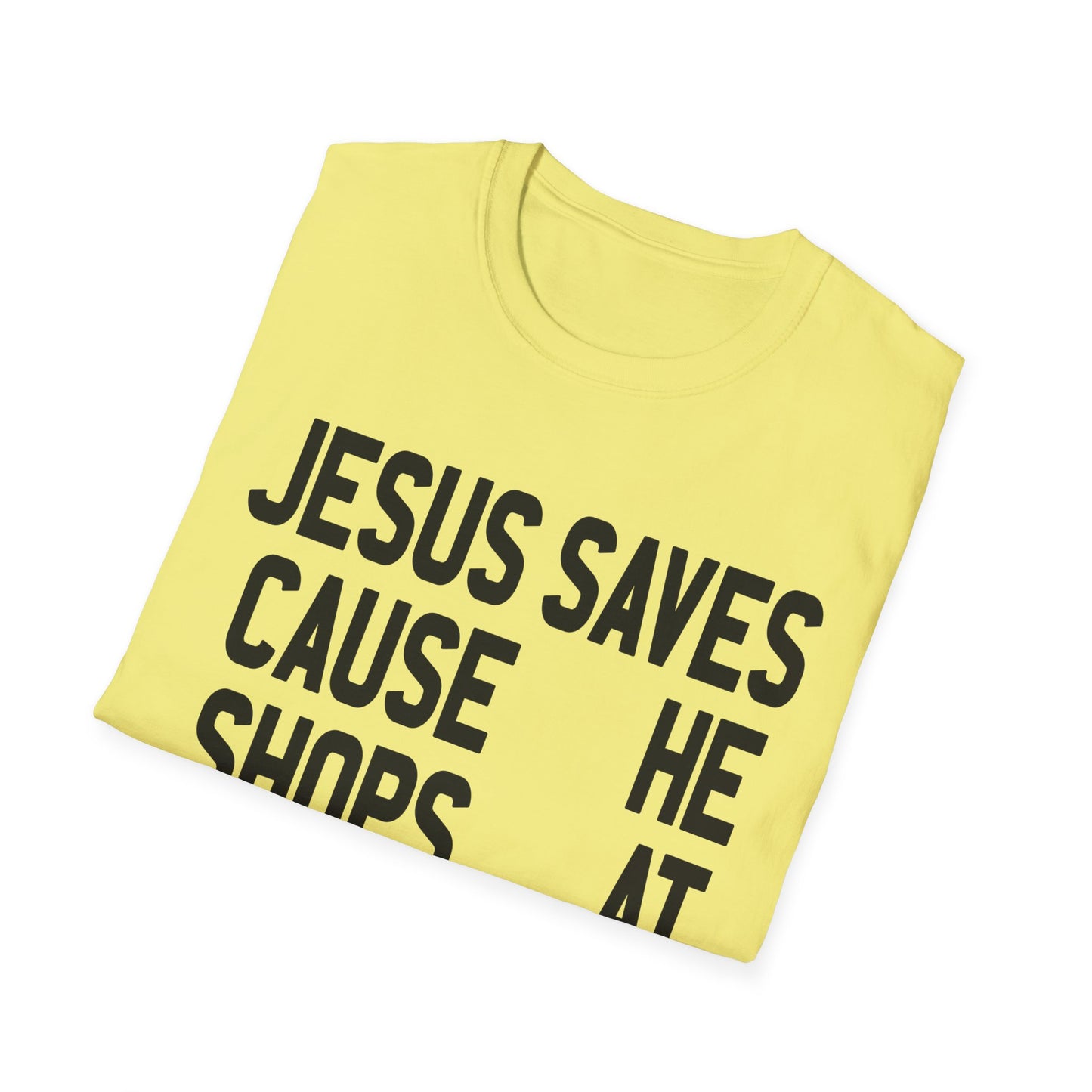 jesus saves cause he shops at kmart tshirt