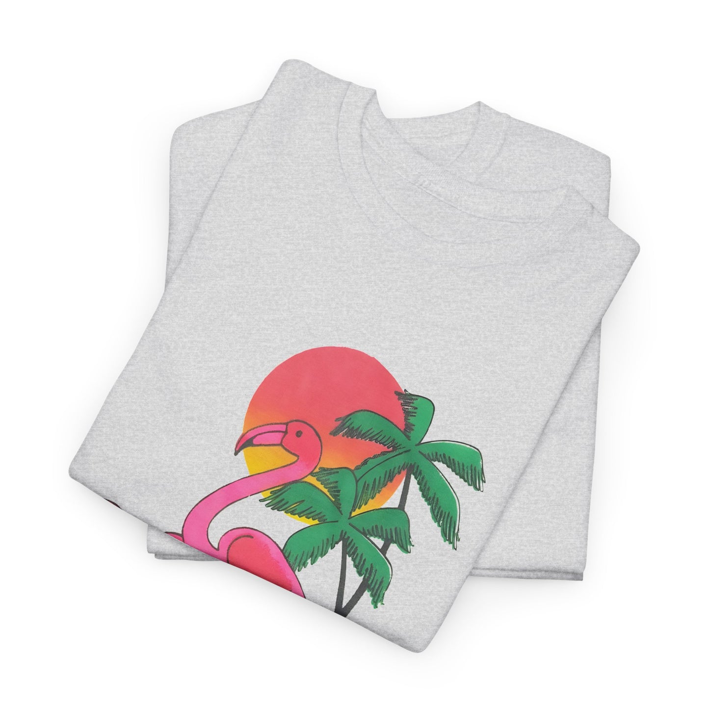 1980s vintage two flamingos reproduction tshirt