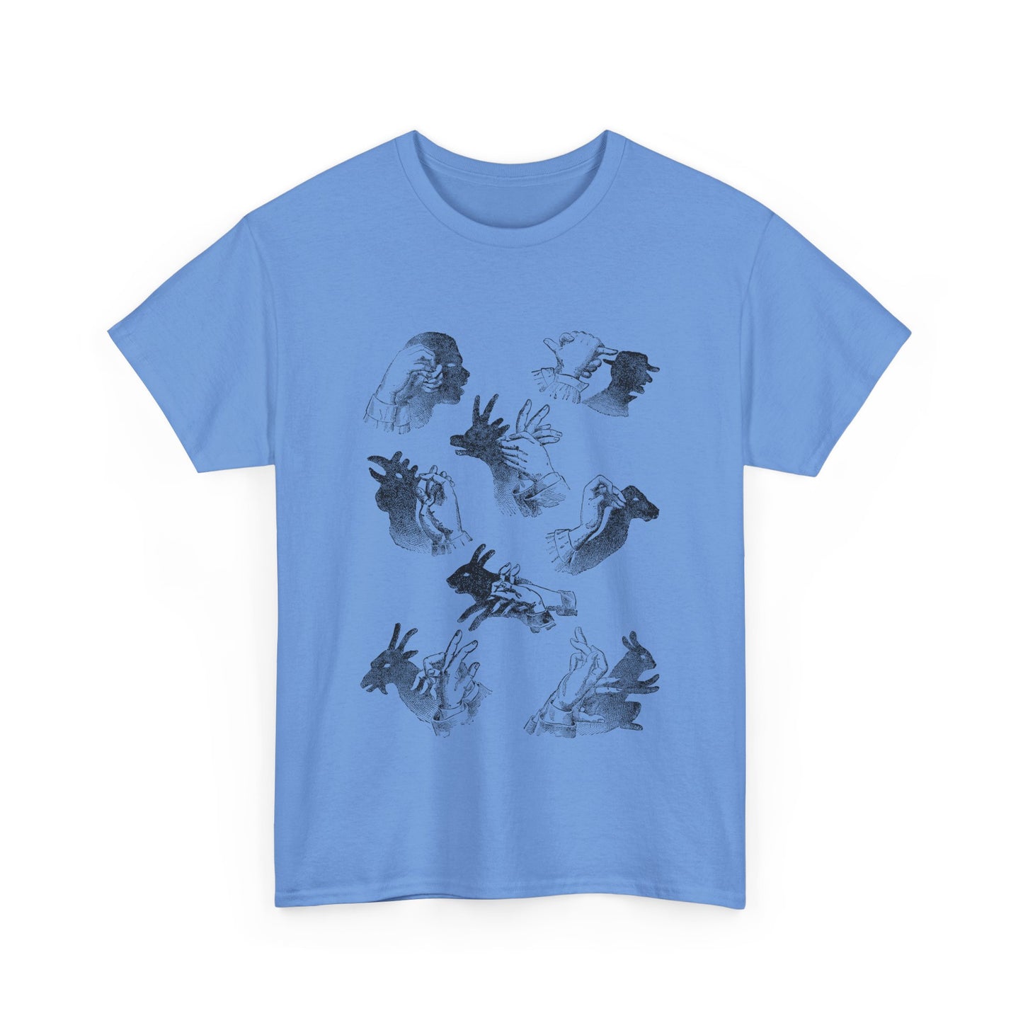 1883 hand shadows on the wall illustration from popular scientific recreations book tshirt