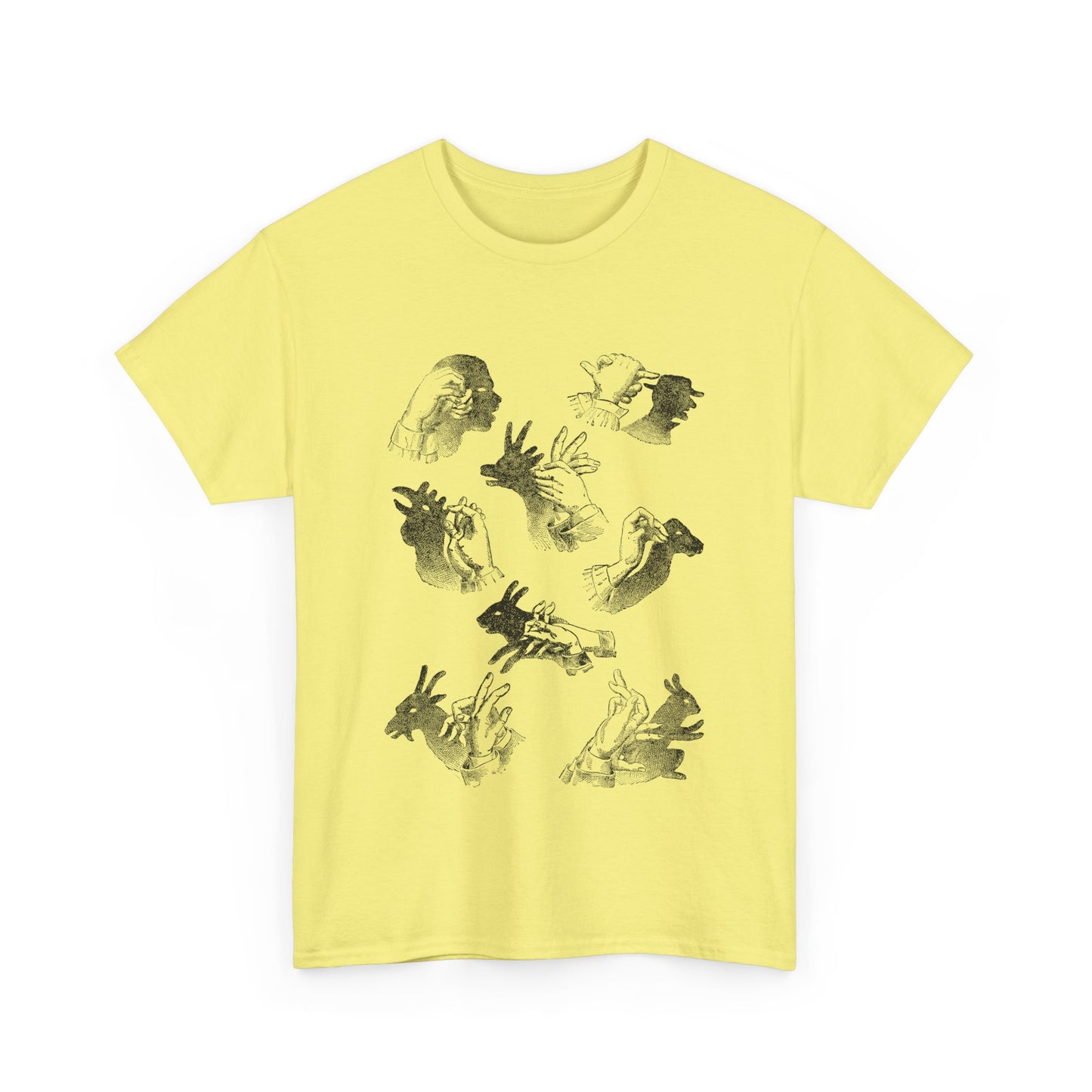 1883 hand shadows on the wall illustration from popular scientific recreations book tshirt