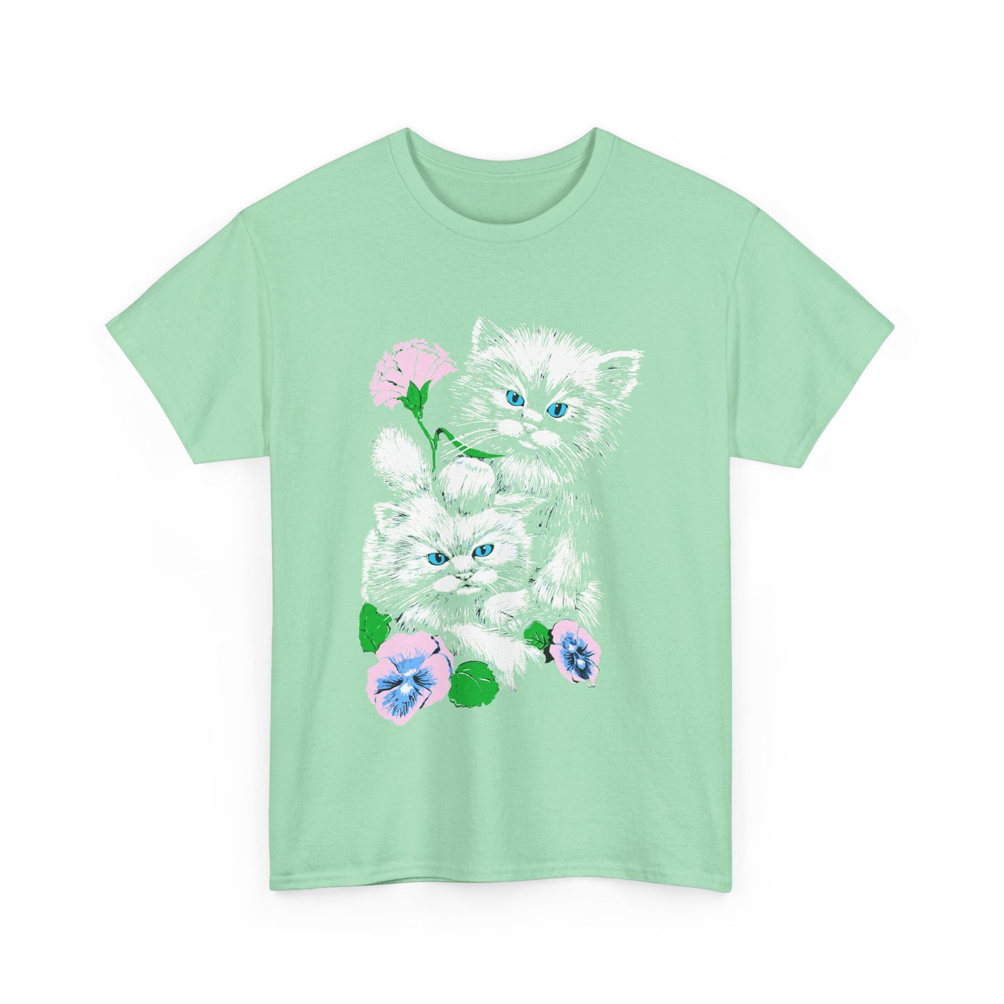 1980s distressed vintage cats reproduction tshirt