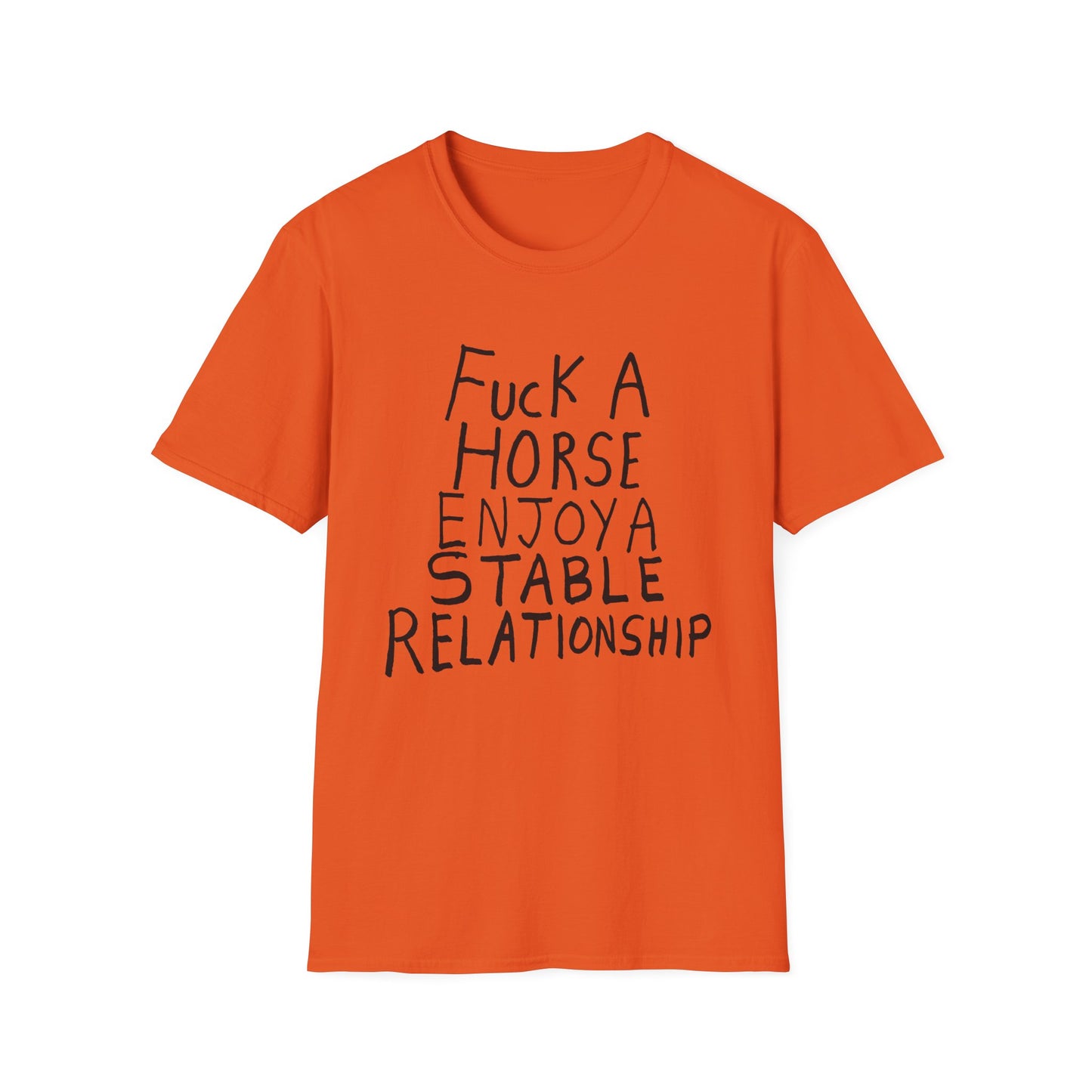 fuck a horse enjoy a stable relationship hand drawn tshirt