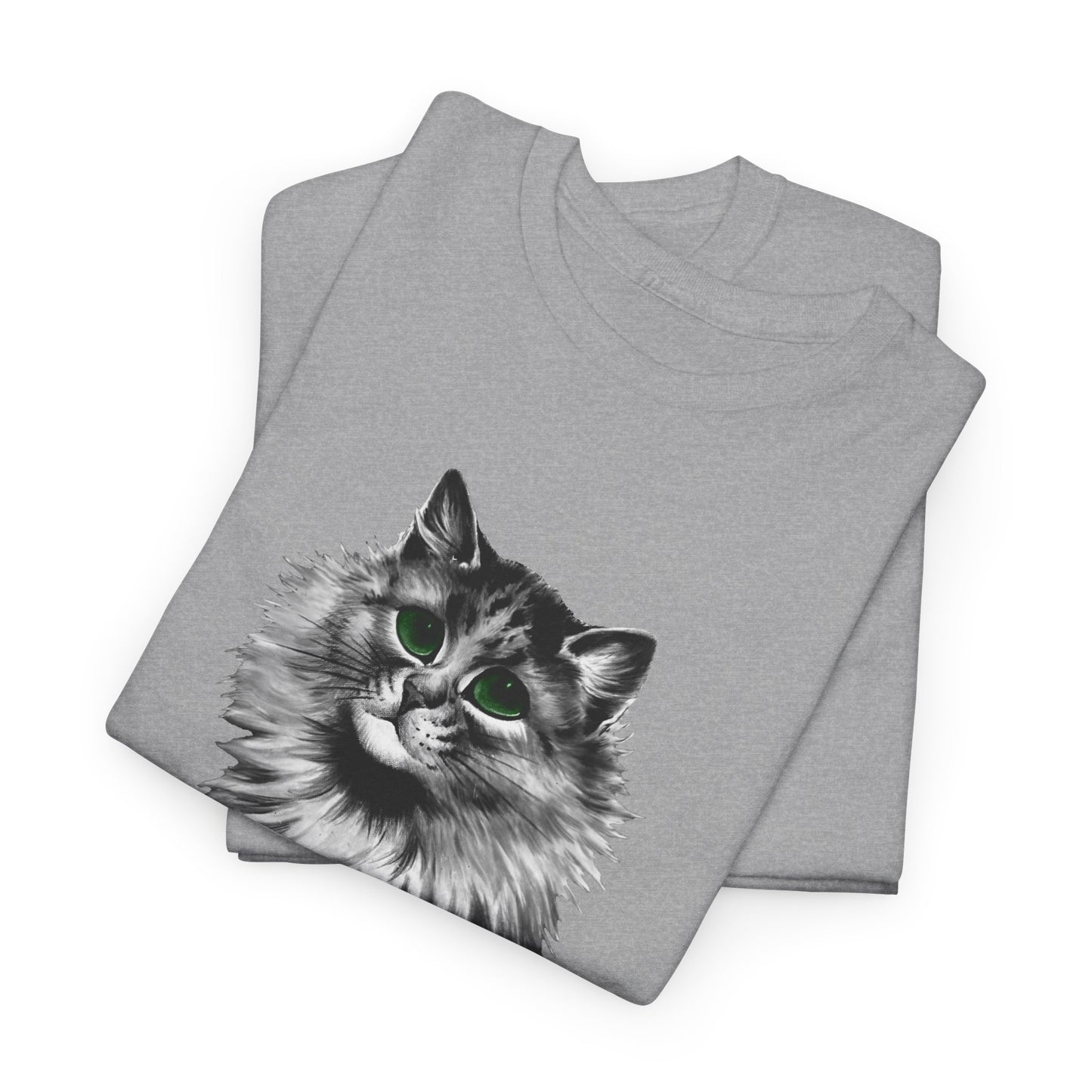 louis wain anthropomorphised cat painting green eyes