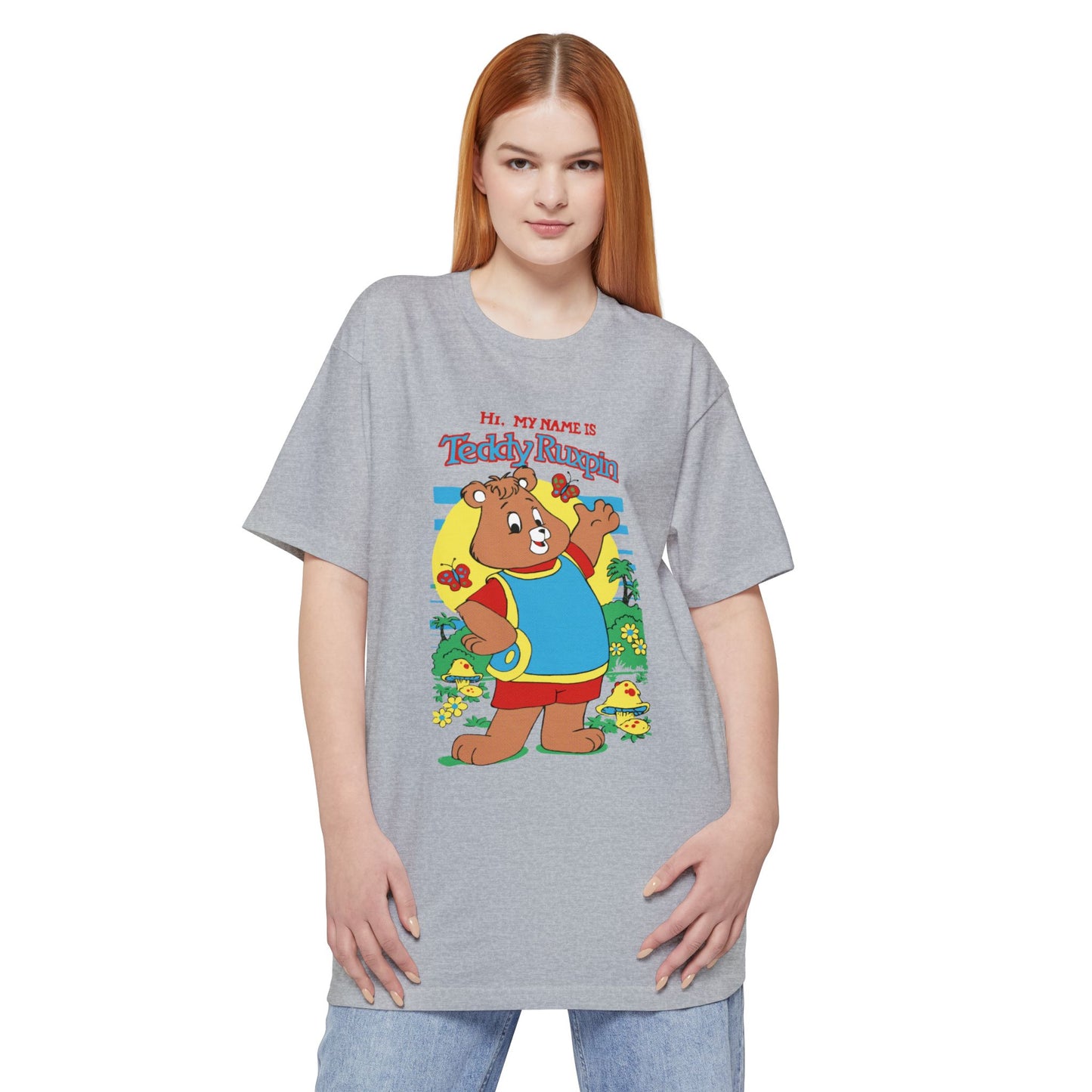 oversized vintage teddy ruxpin reproduction unisex tall beefy tshirt